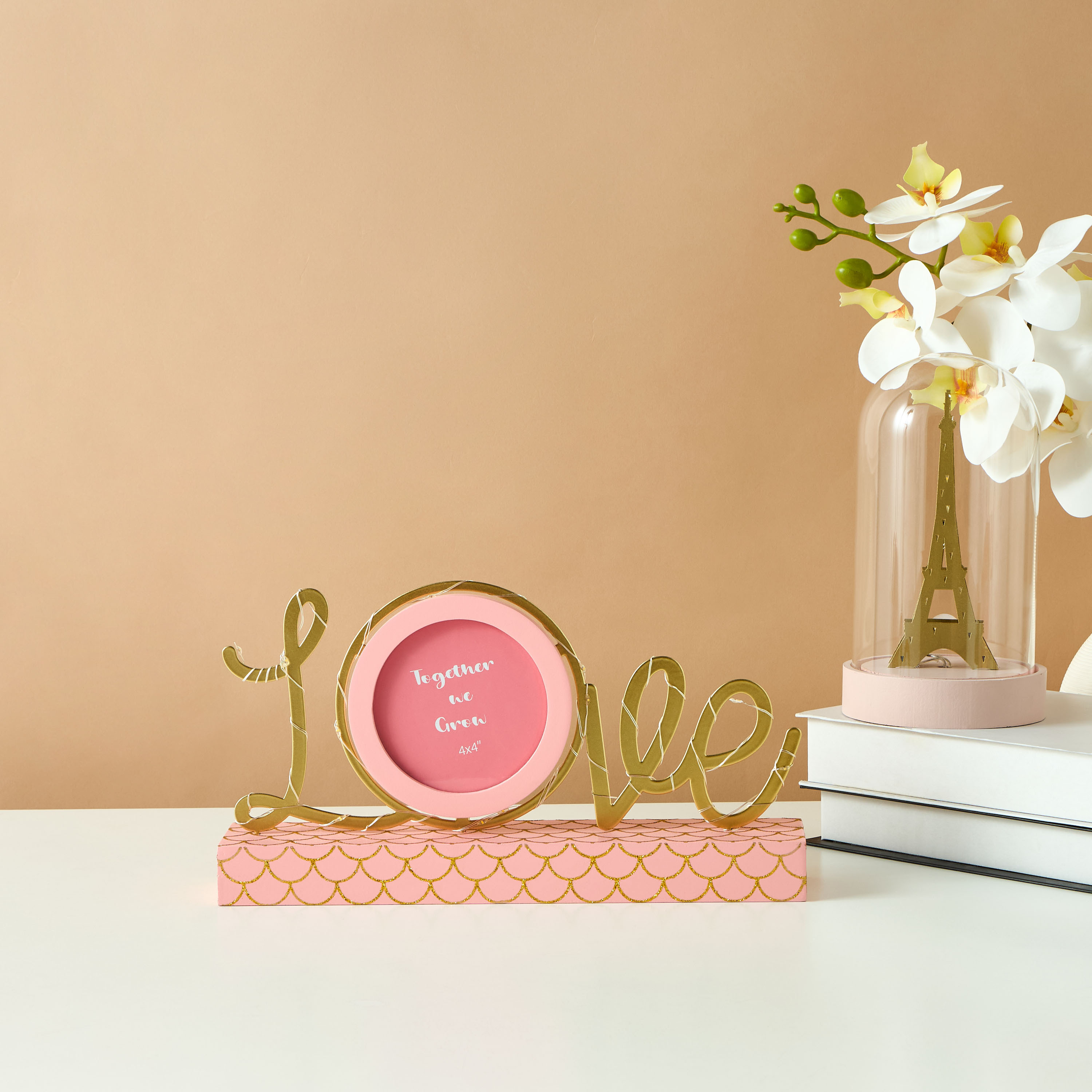 Mermaid Love Shaped LED Photo Frame- 30x5x15 cms-household-walldecorandmirrors-photoframes-image-1