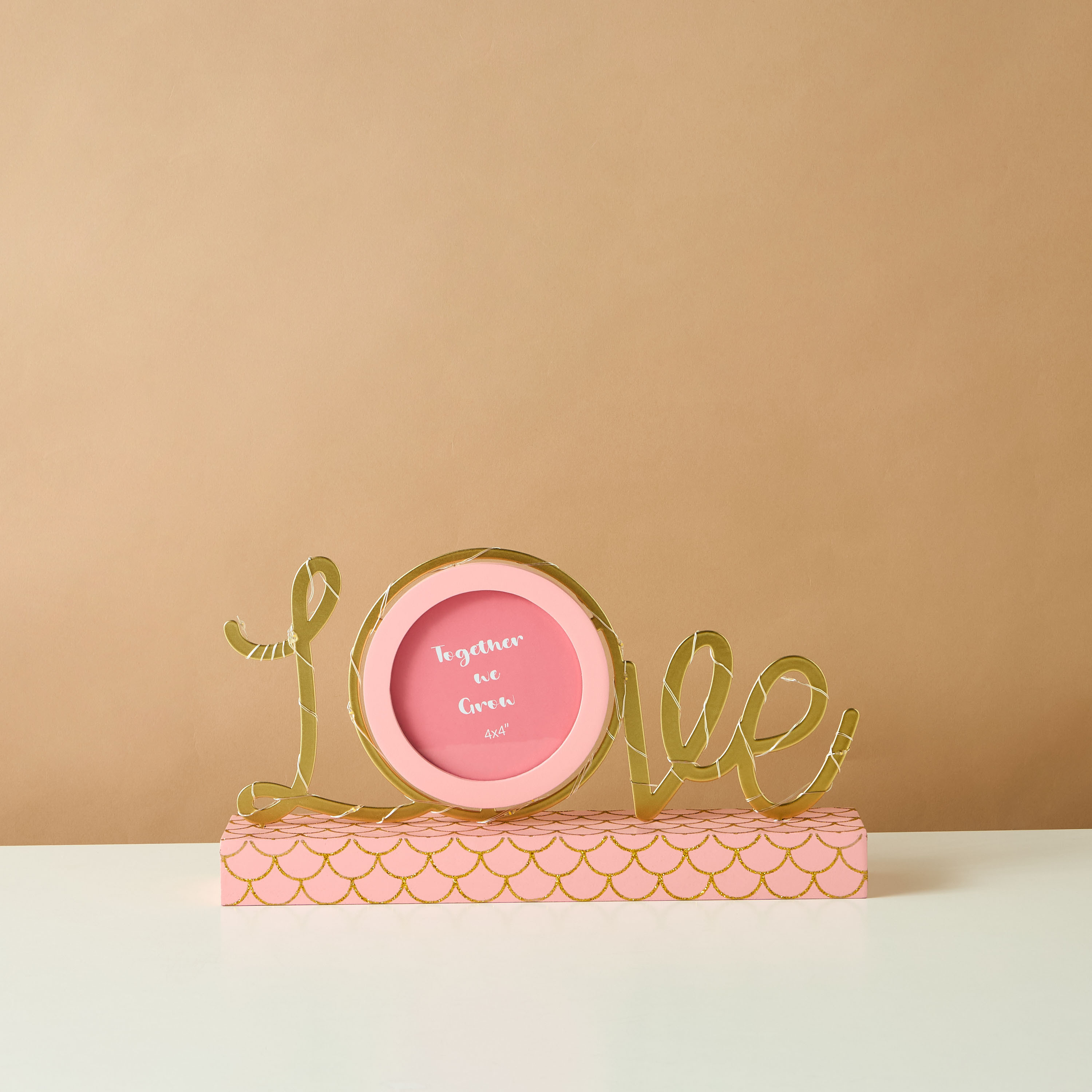 Mermaid Love Shaped LED Photo Frame- 30x5x15 cms-household-walldecorandmirrors-photoframes-image-2
