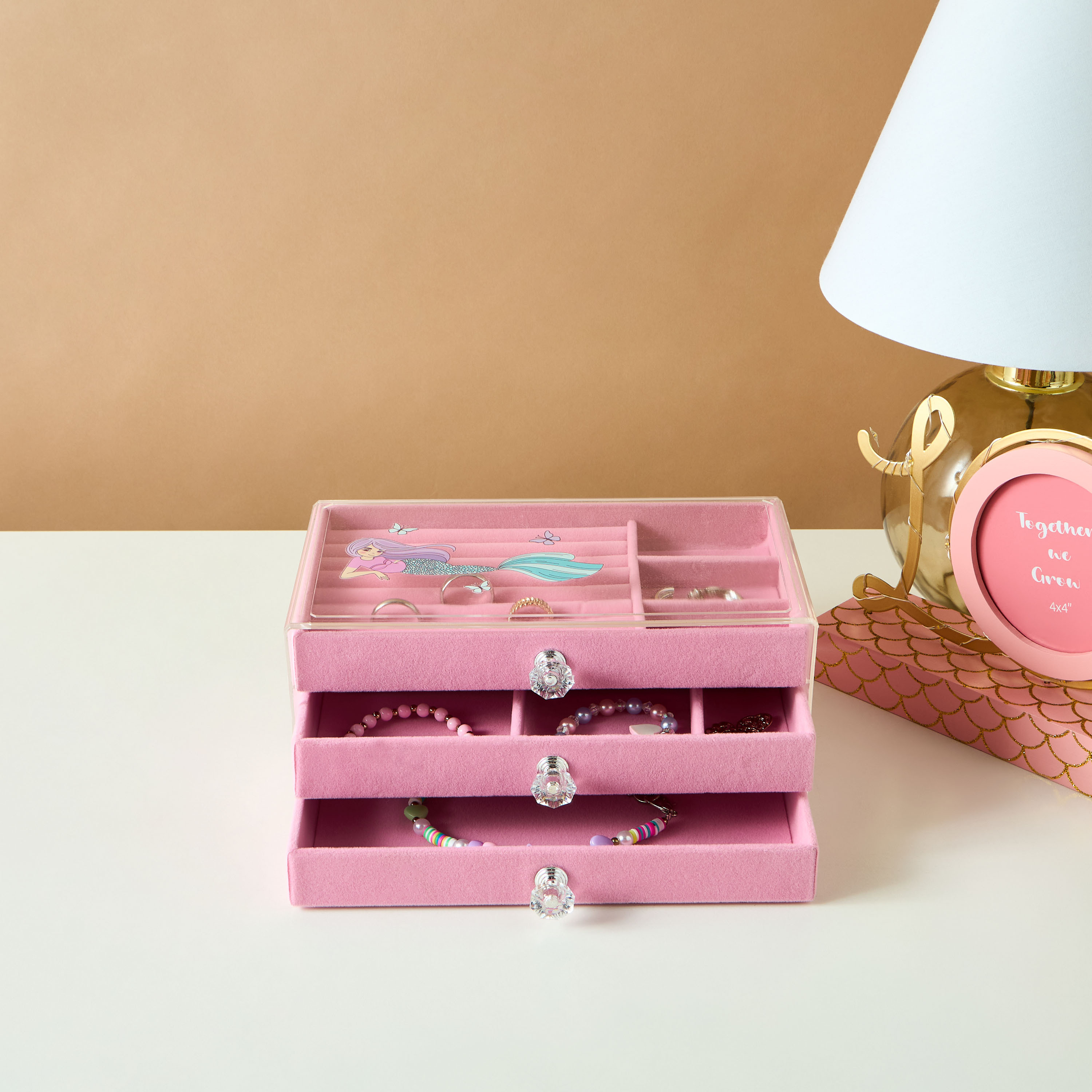 Mermaid 3-Compartment Jewellery Organiser - 24x14x11cms-women-watchesandjewellery-jewellery-storage-image-1