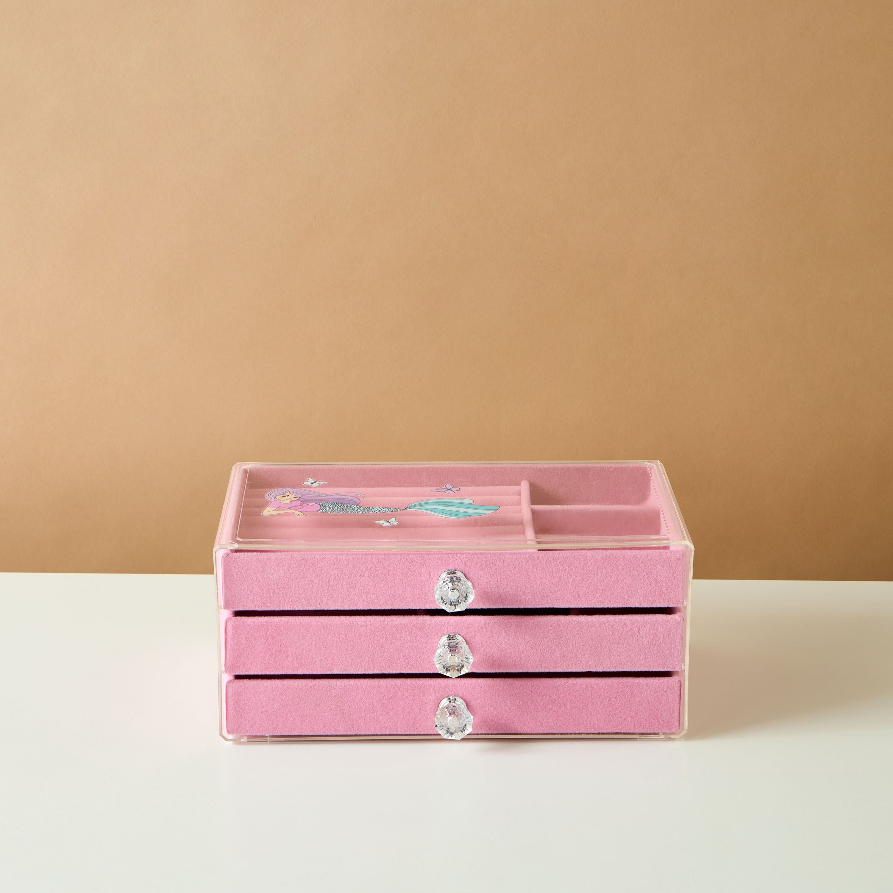 Mermaid 3-Compartment Jewellery Organiser - 24x14x11cms-women-watchesandjewellery-jewellery-storage-image-2