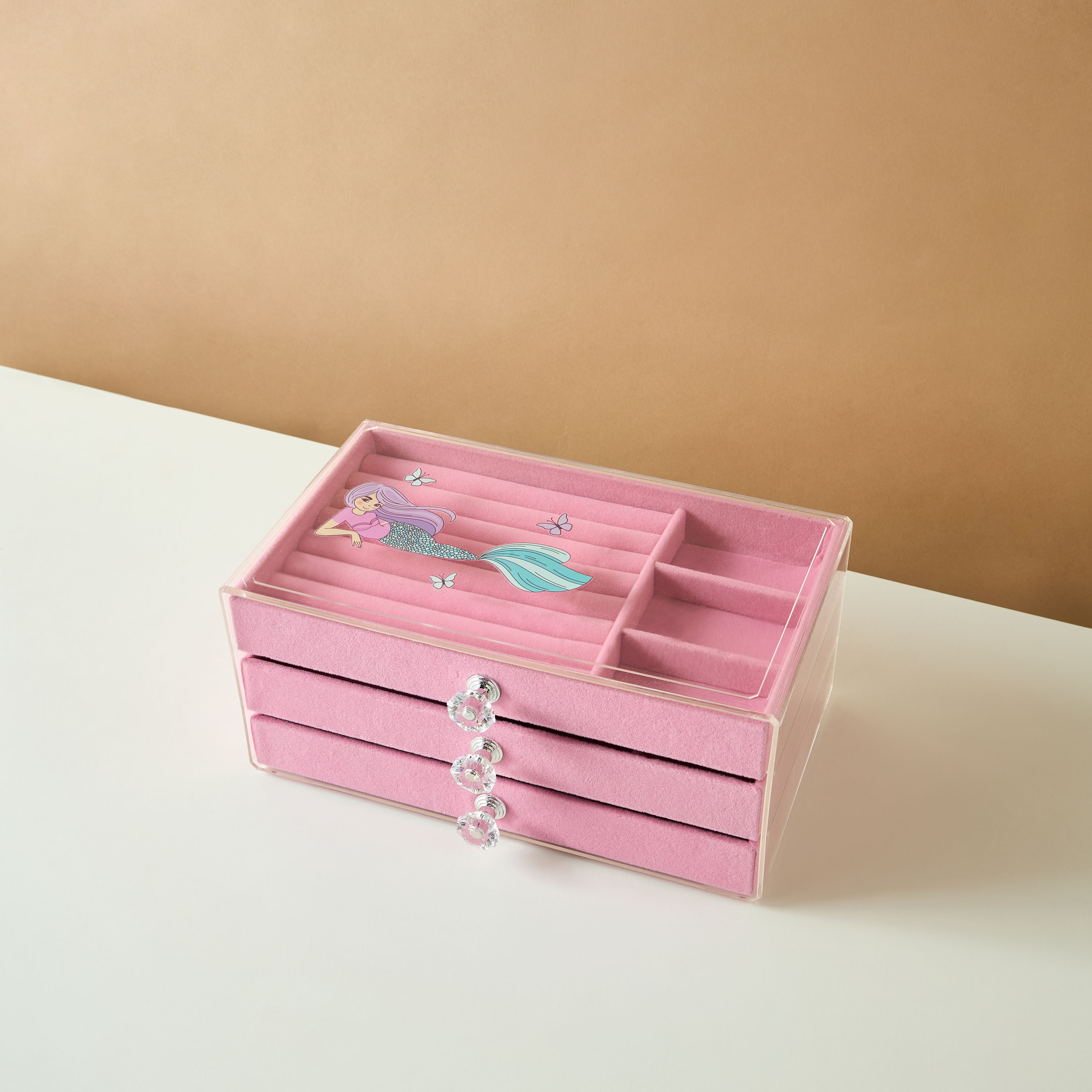 Mermaid 3-Compartment Jewellery Organiser - 24x14x11cms-women-watchesandjewellery-jewellery-storage-image-3
