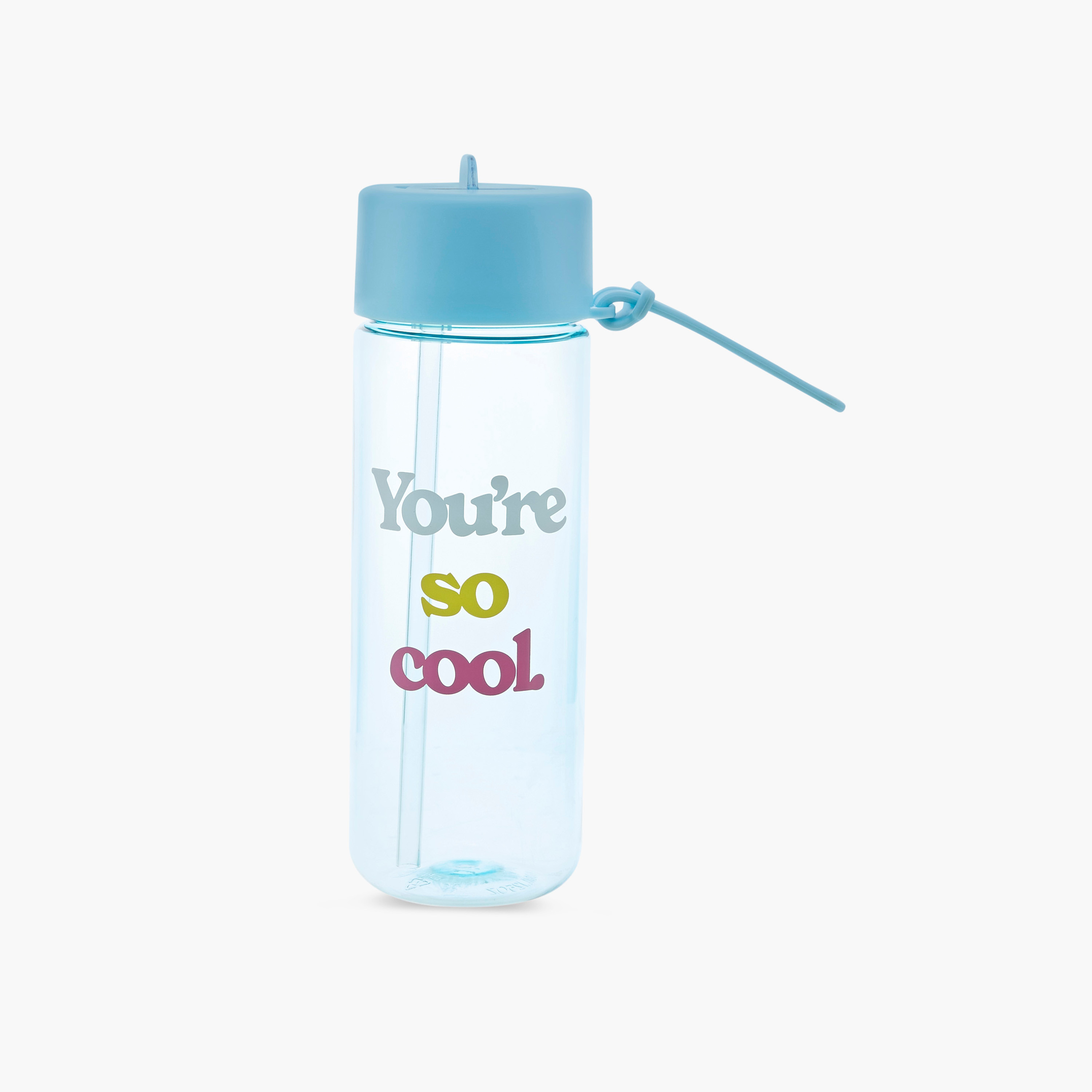Slogan Print Tritan Sipper Water Bottle-school-waterbottles-image-1