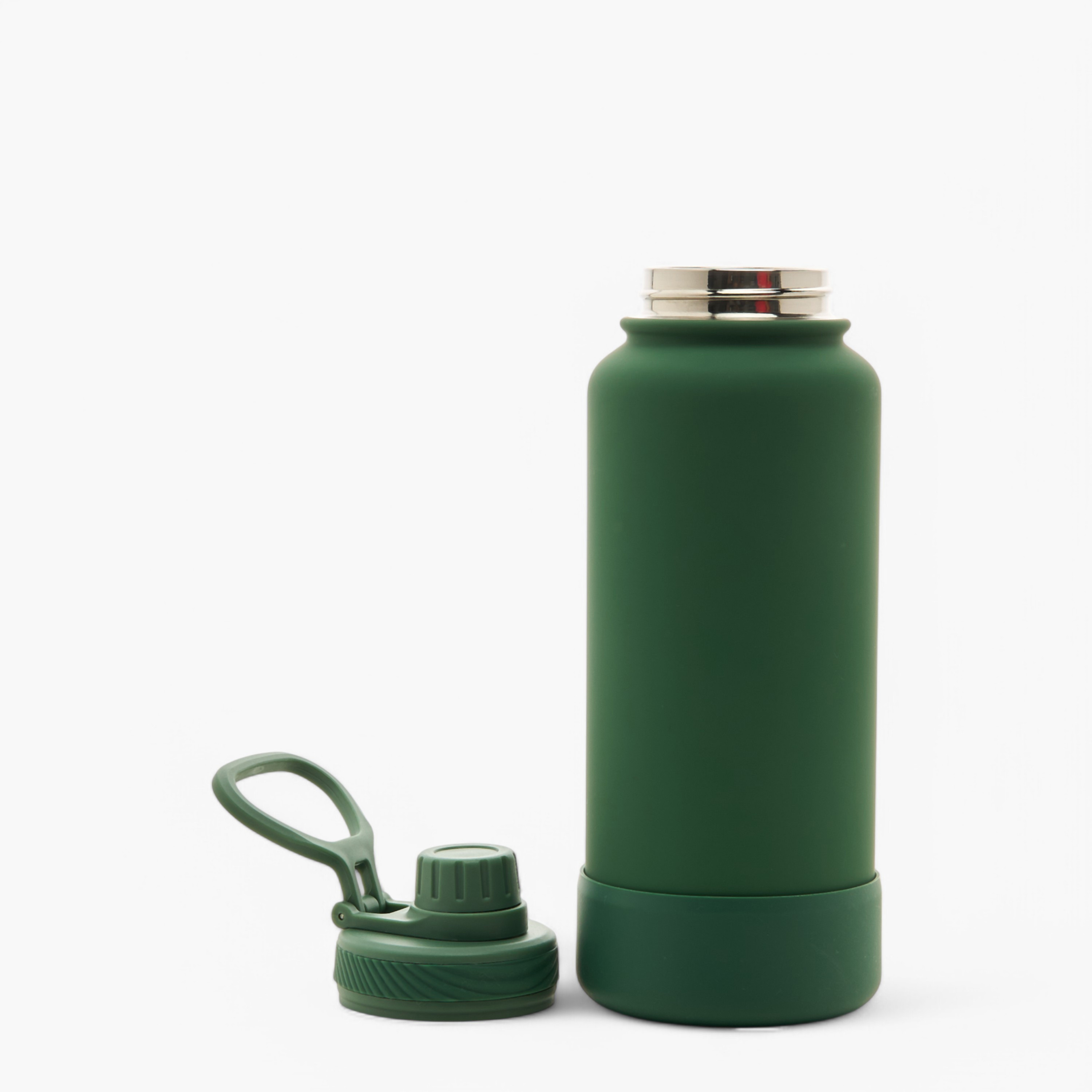 Solid Double Wall Stainless Steel Water Bottle with Handle - 1 L-school-waterbottles-image-2