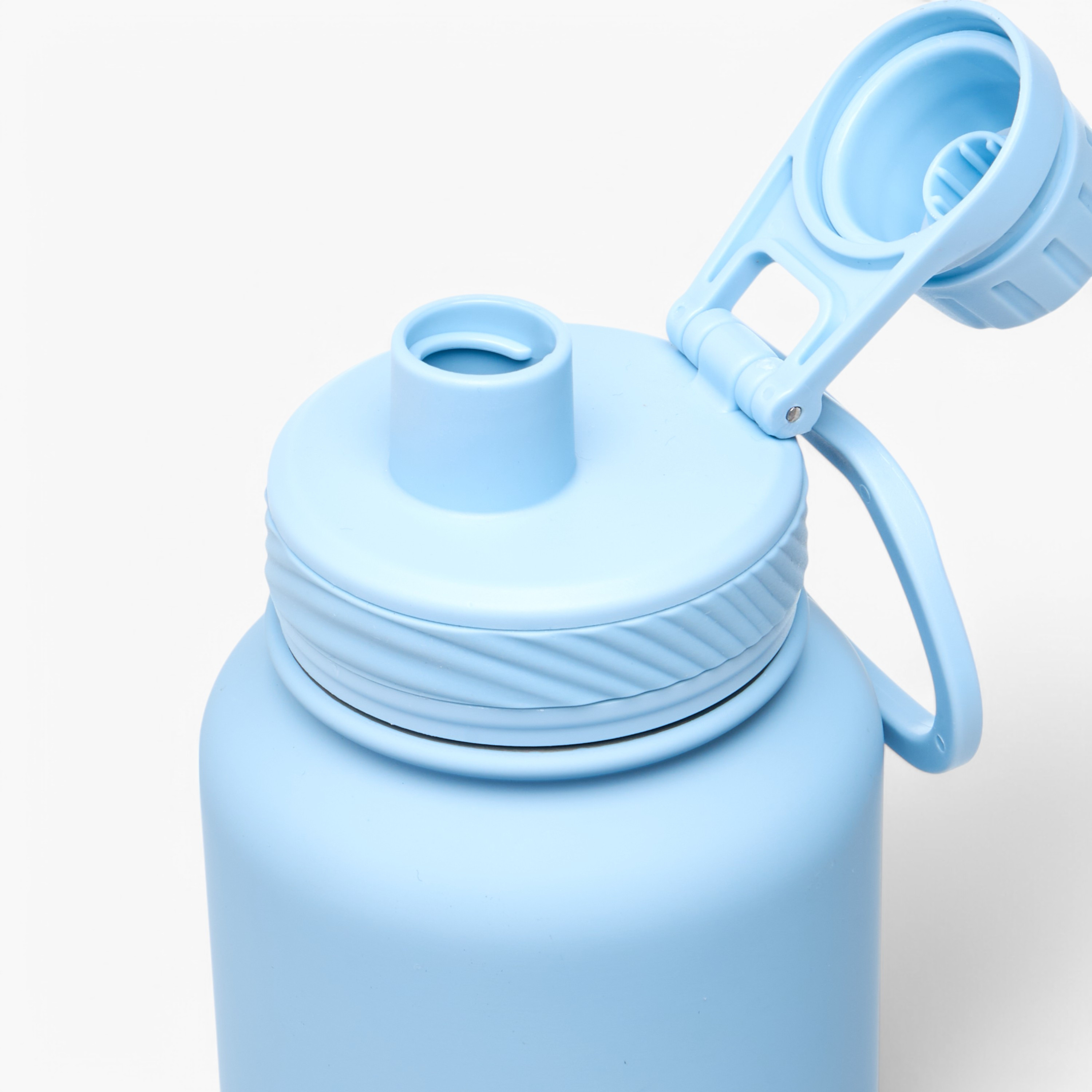 Solid Double Wall Stainless Steel Water Bottle with Handle - 1 L-school-waterbottles-image-4