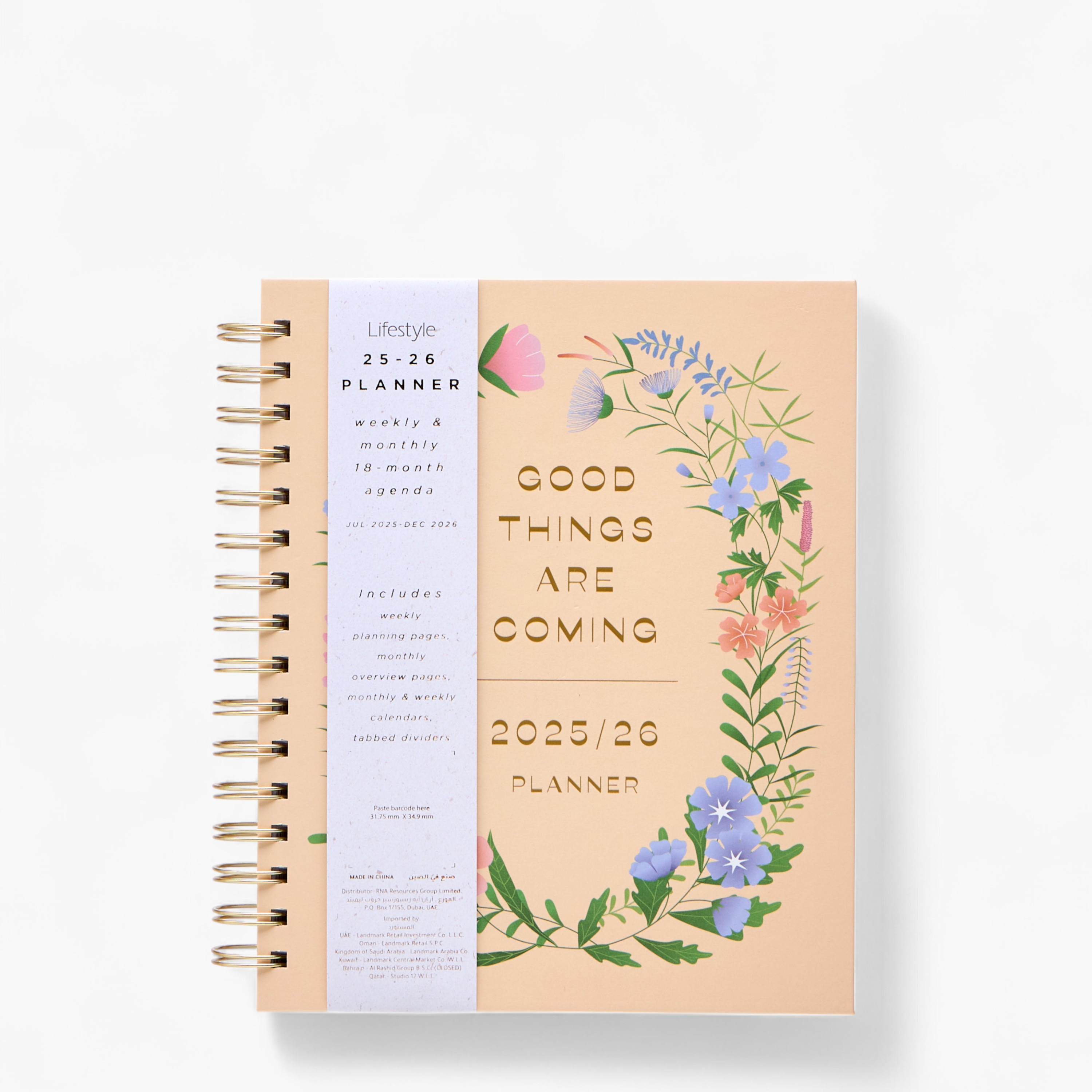 Slogan Print 18-Month Hardcover Agenda Planner-school-stationery-notebooks-image-1