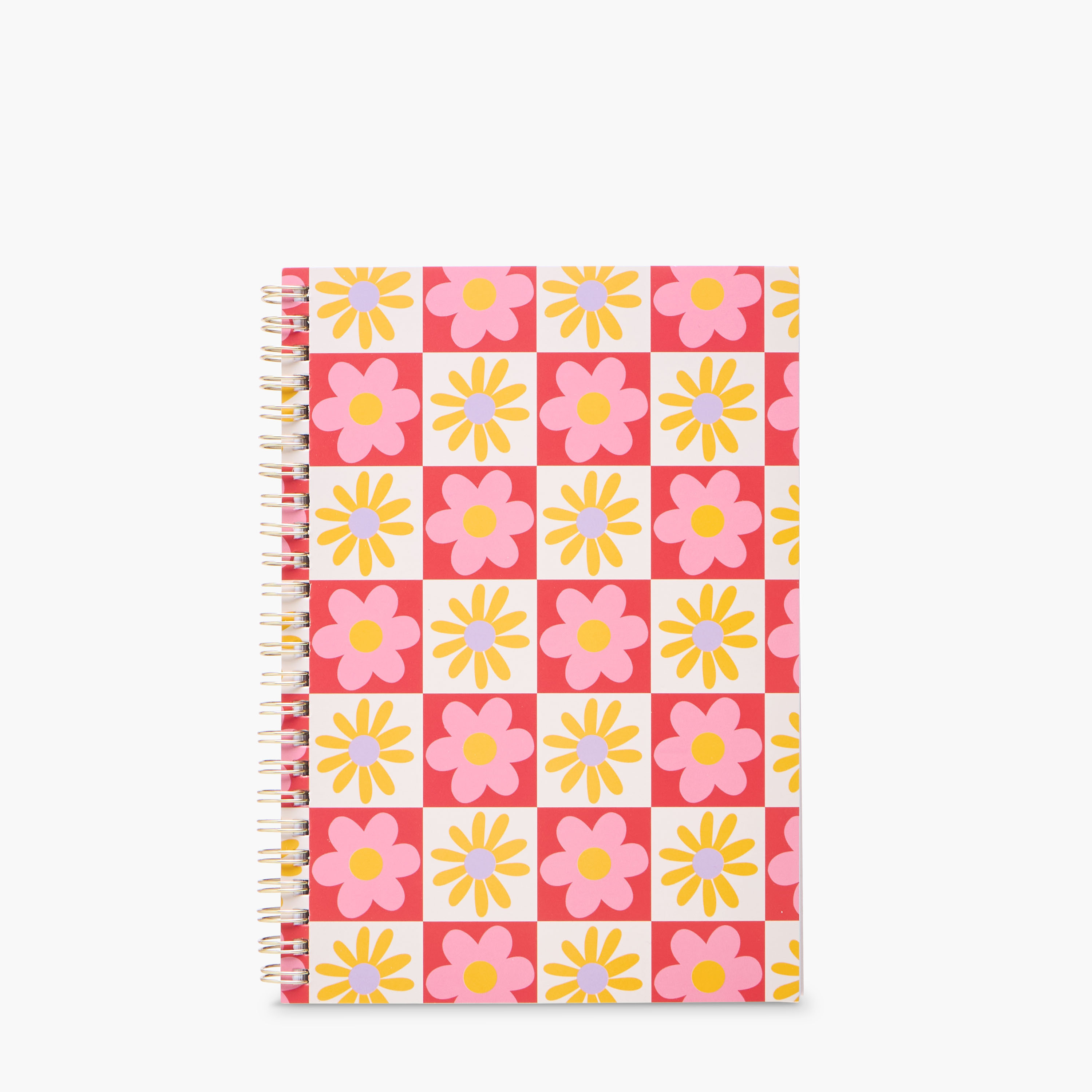 Floral Print A5 Ruled Spiral Notebook-school-stationery-notebooks-image-1