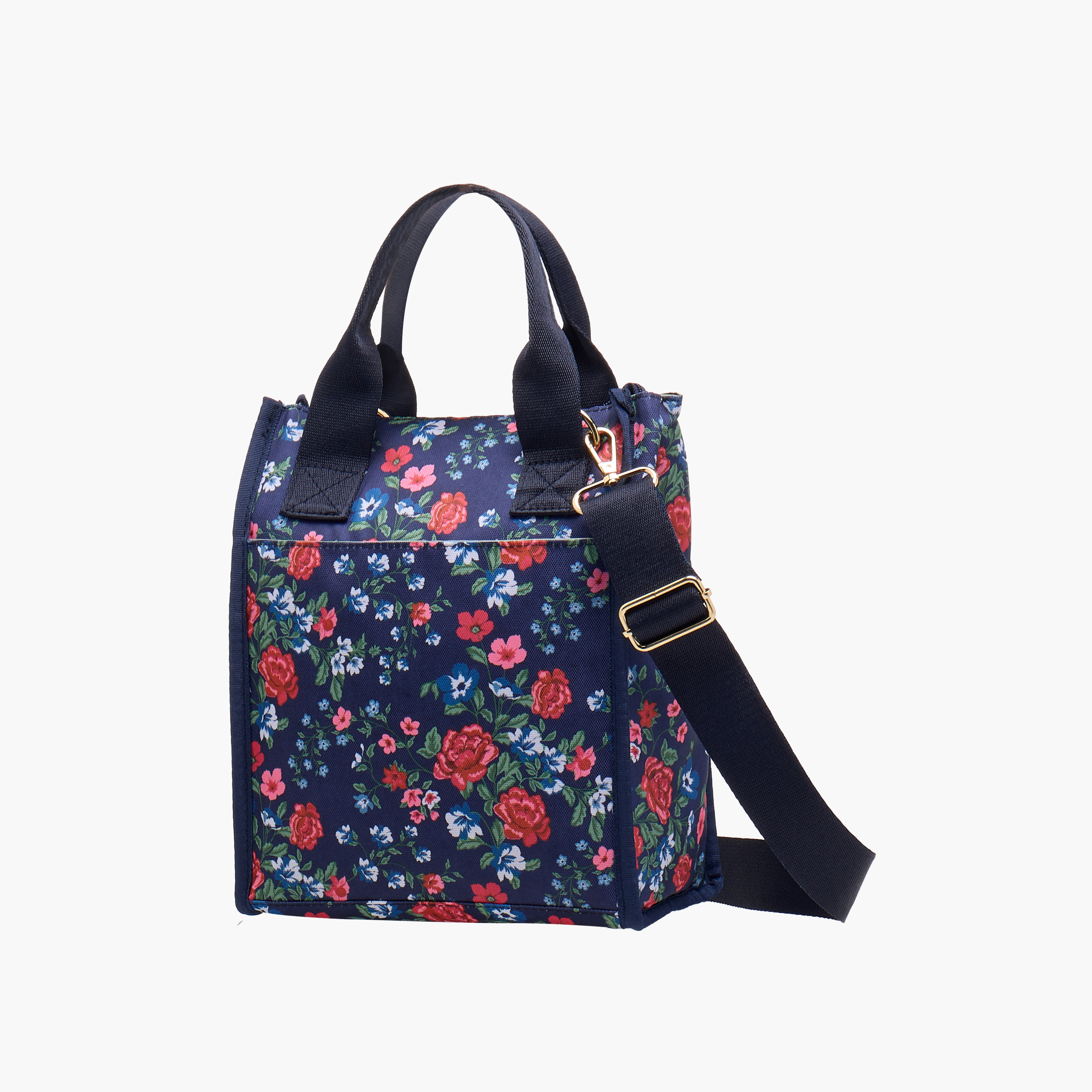 Floral Print Lunch Bag with Adjustable Strap-school-lunchessentials-lunchbags-image-2