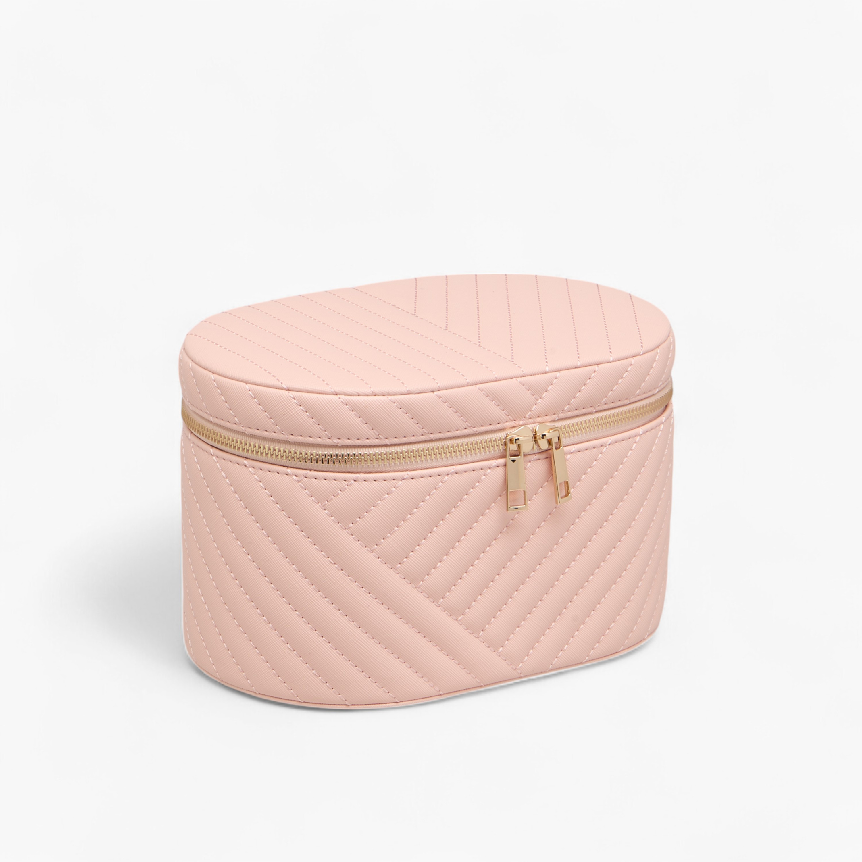 Ellipse Quilted Jewellery Box with Zip Closure-women-watchesandjewellery-jewellery-storage-image-5