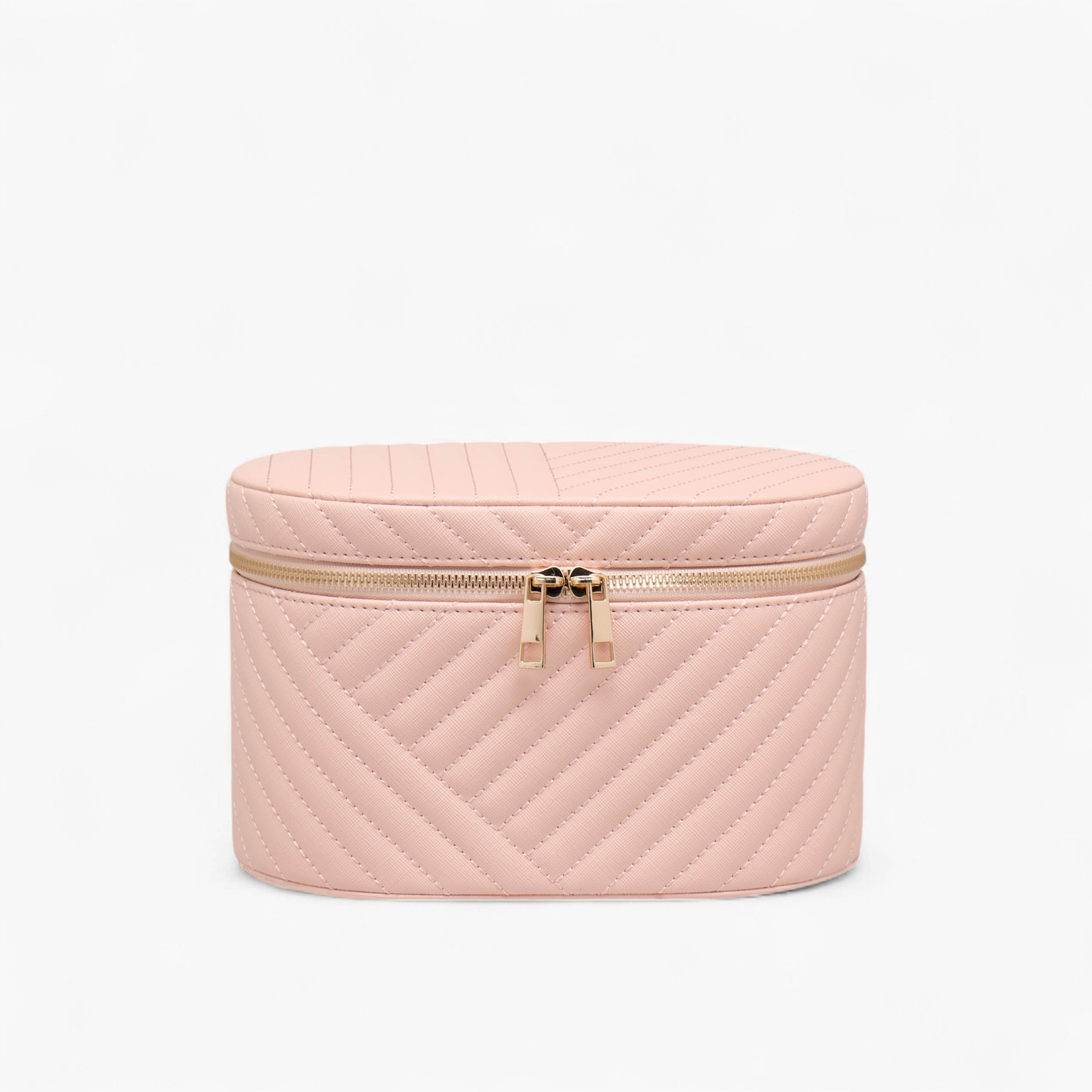 Ellipse Quilted Jewellery Box with Zip Closure-women-watchesandjewellery-jewellery-storage-image-2