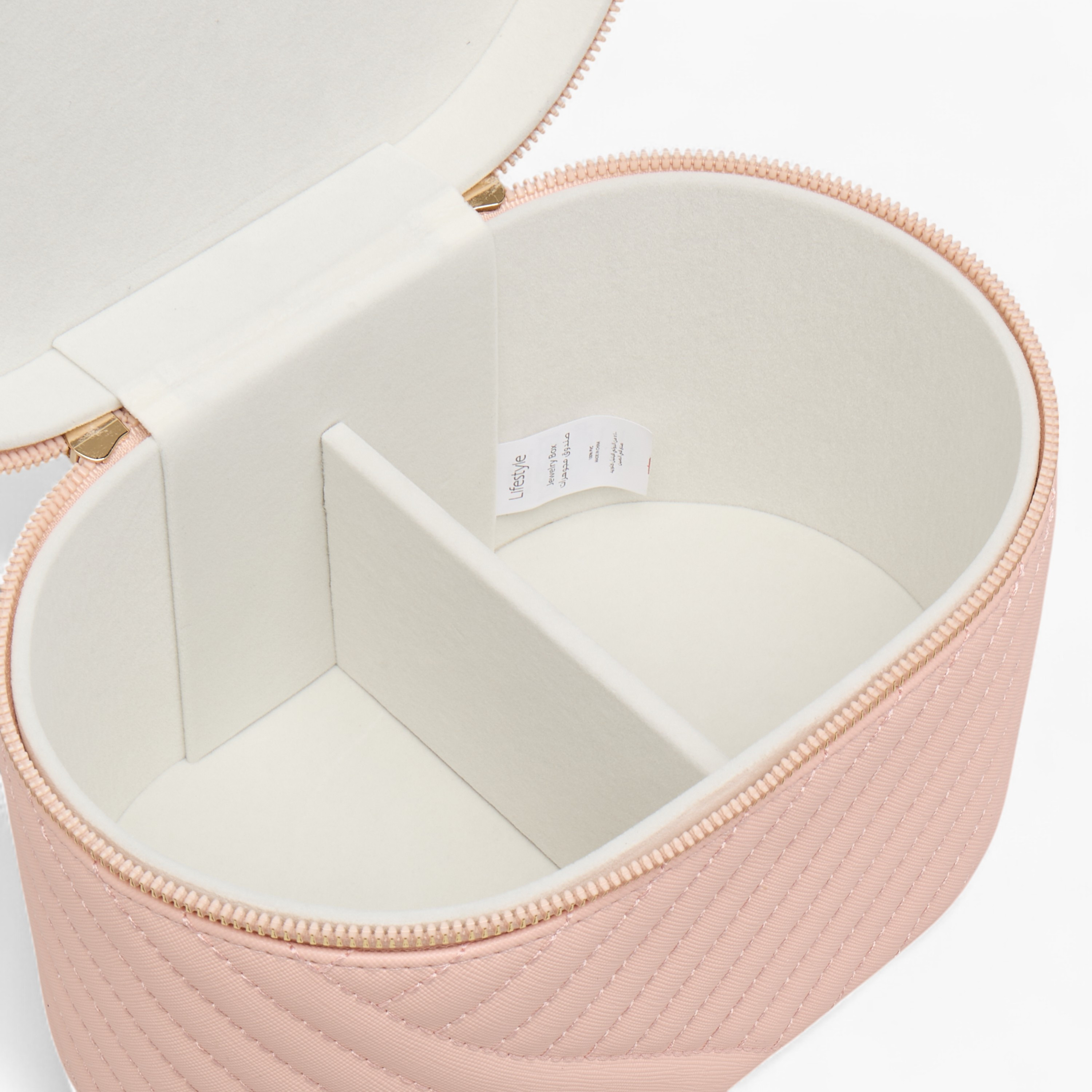 Ellipse Quilted Jewellery Box with Zip Closure-women-watchesandjewellery-jewellery-storage-image-3