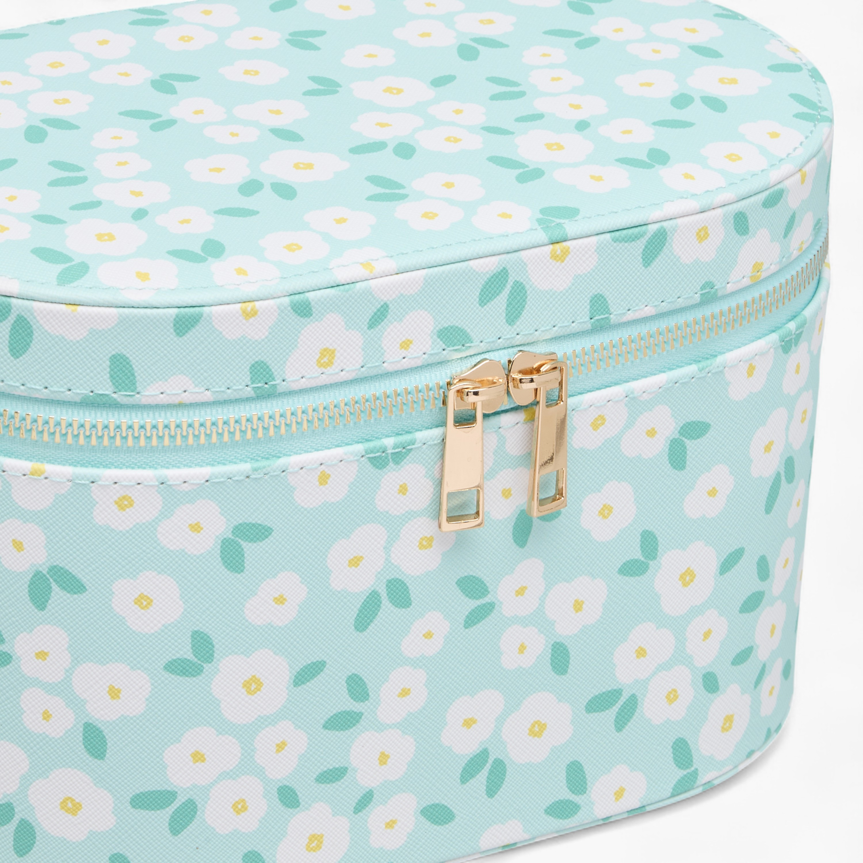 Floral Print Jewellery Box with Zip Closure -  23x15x14 cms-women-watchesandjewellery-jewellery-storage-image-3