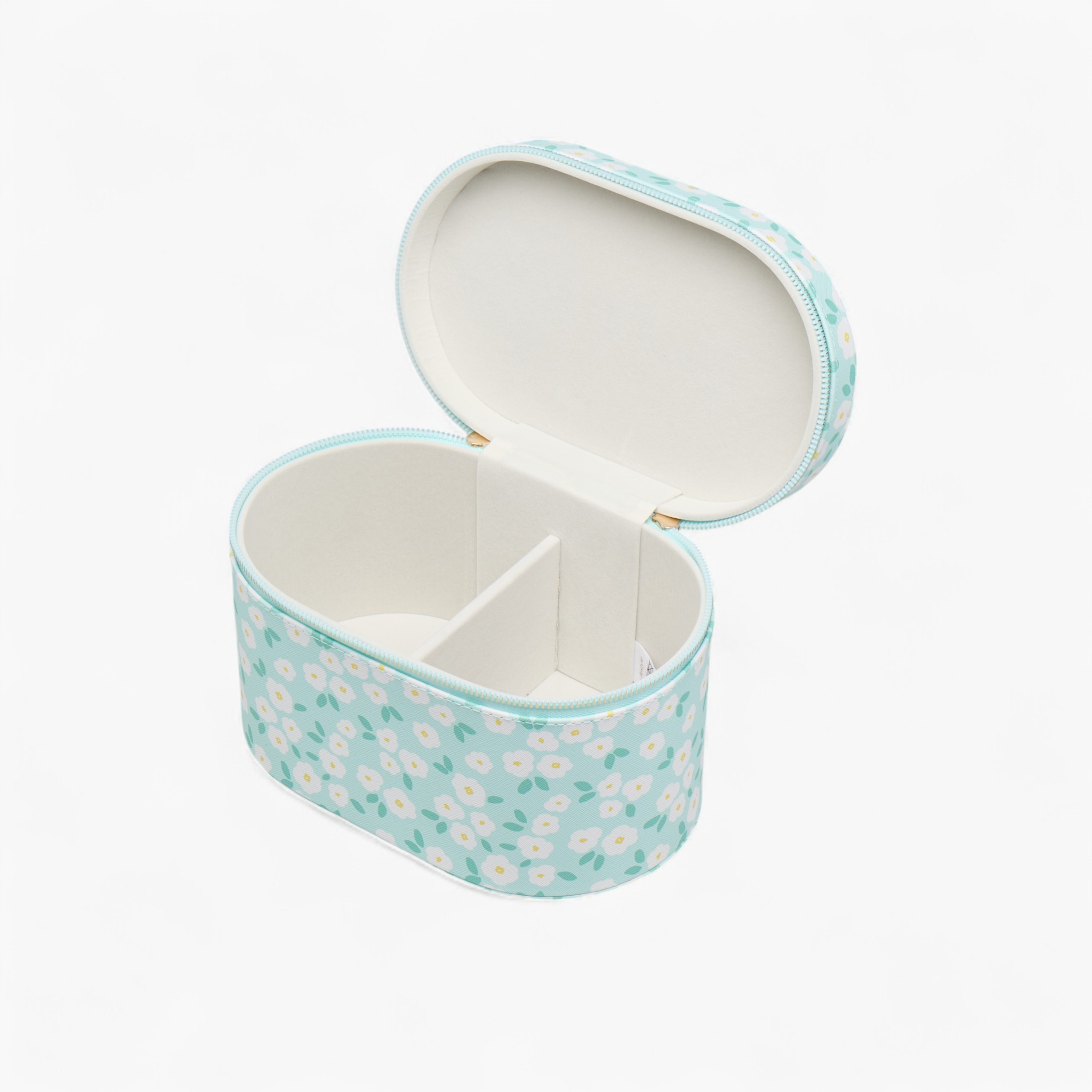 Floral Print Jewellery Box with Zip Closure -  23x15x14 cms-women-watchesandjewellery-jewellery-storage-image-4