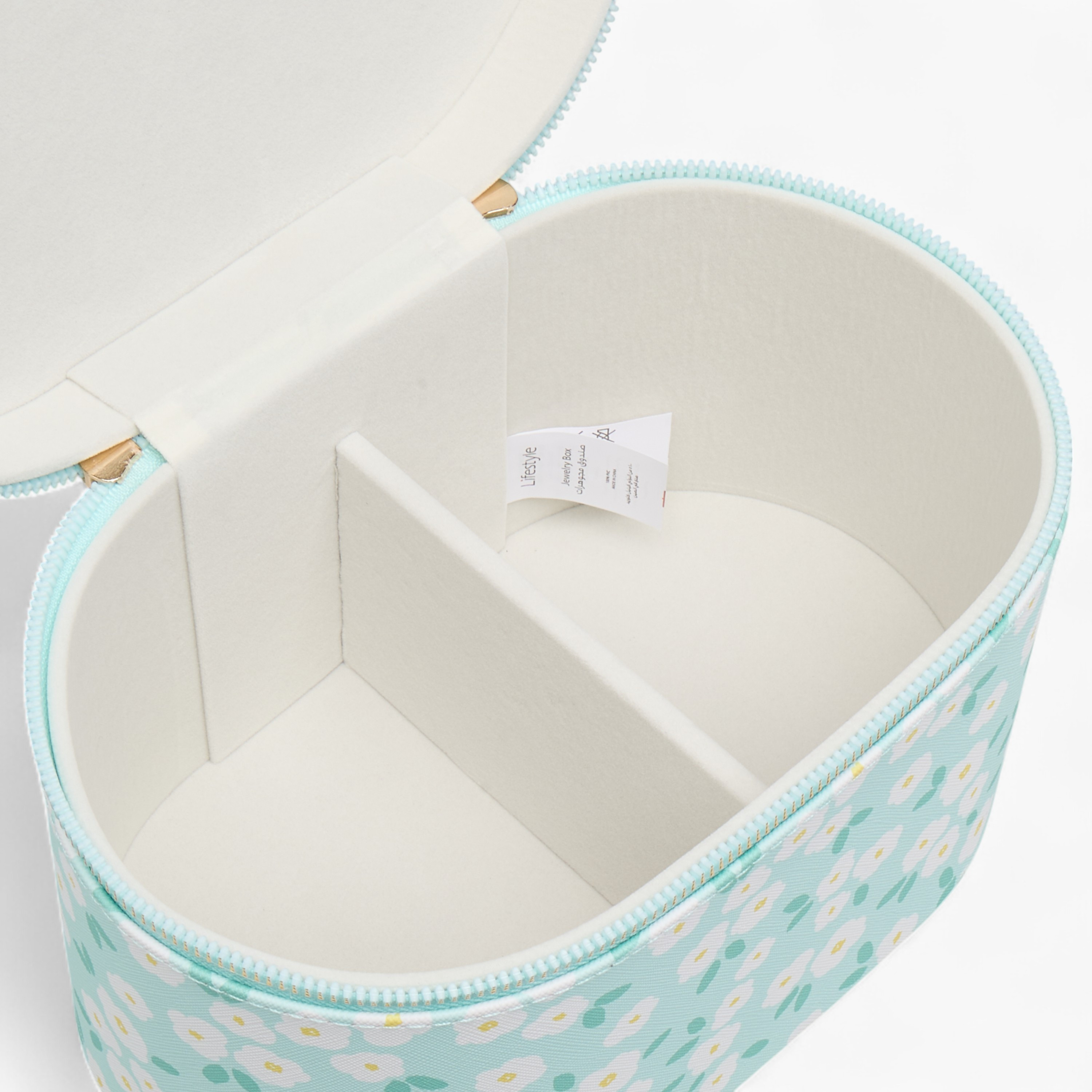 Floral Print Jewellery Box with Zip Closure -  23x15x14 cms-women-watchesandjewellery-jewellery-storage-image-5