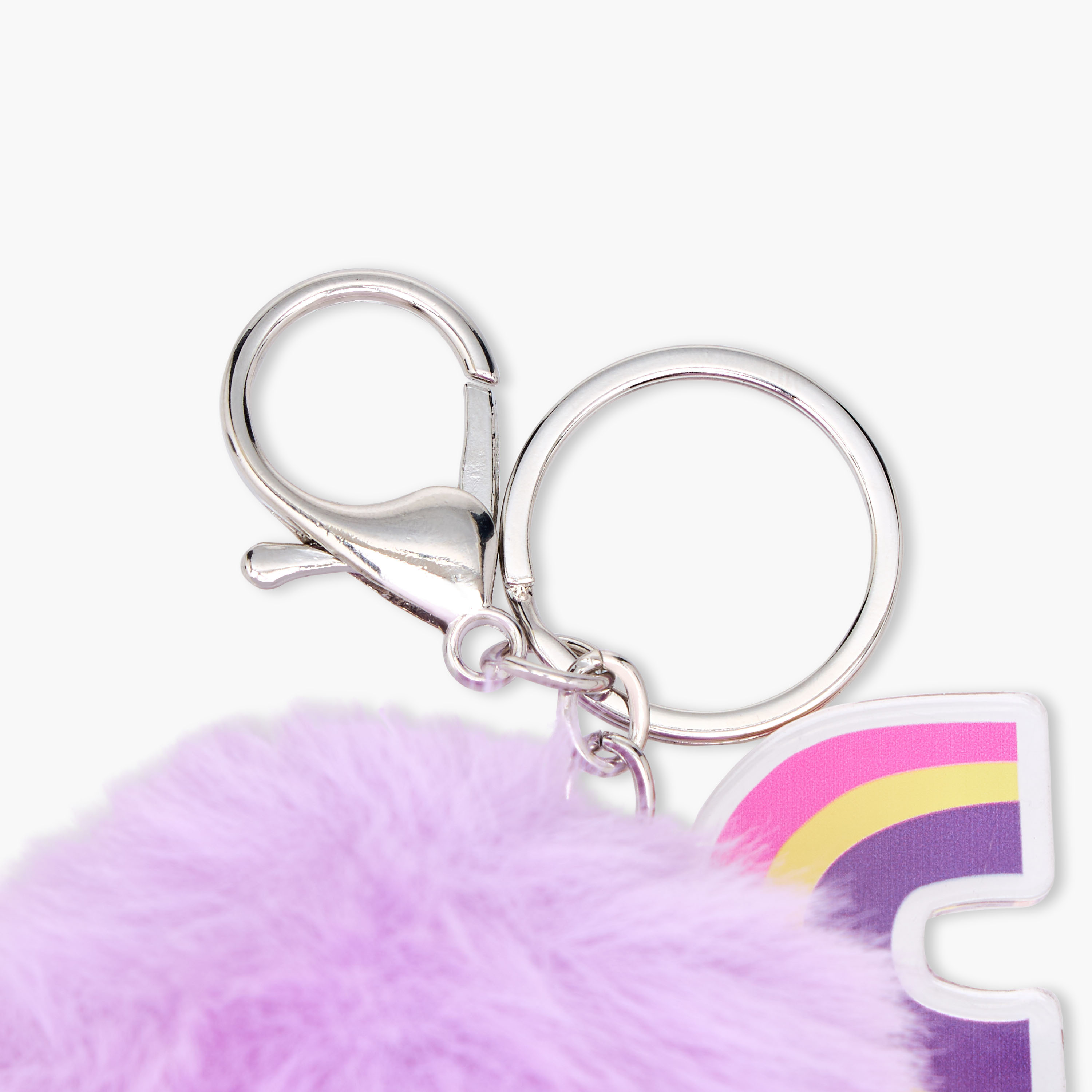Pom Pom Accent Keychain with Lobster Hook-girls-accessories-keyringsandbagcharms-image-4