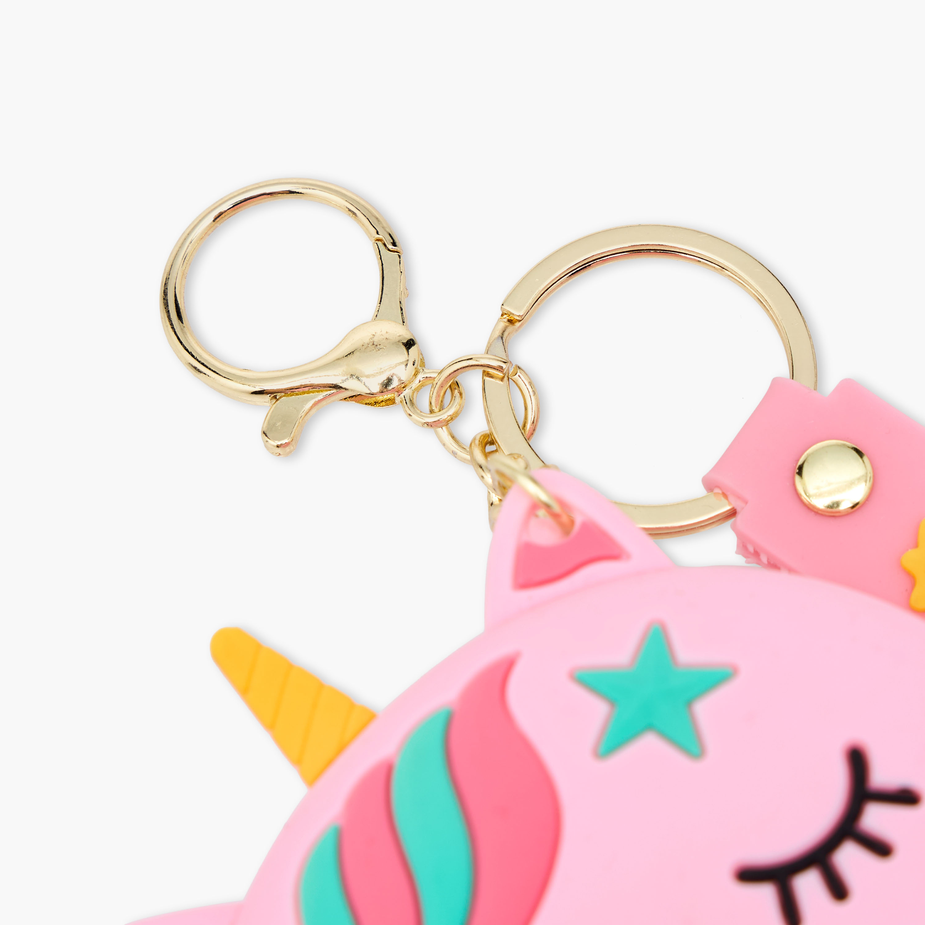 سلسلة مفاتيح بزينة يونيكورن مع خطاف لوبستر-girls-accessories-keyringsandbagcharms-image-4