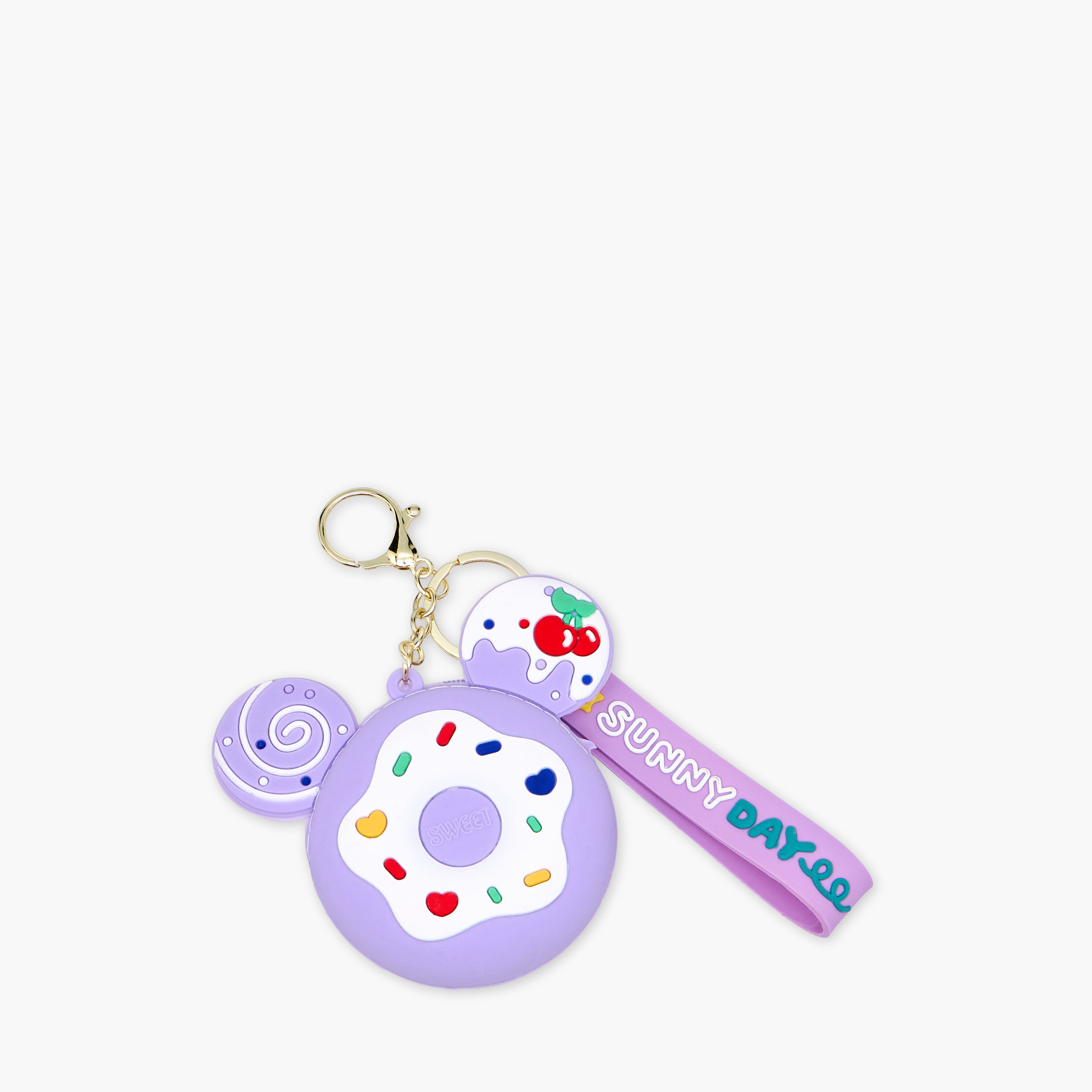 Doughnut Pouch Accent Keychain with Lobster Hook-girls-accessories-keyringsandbagcharms-image-2