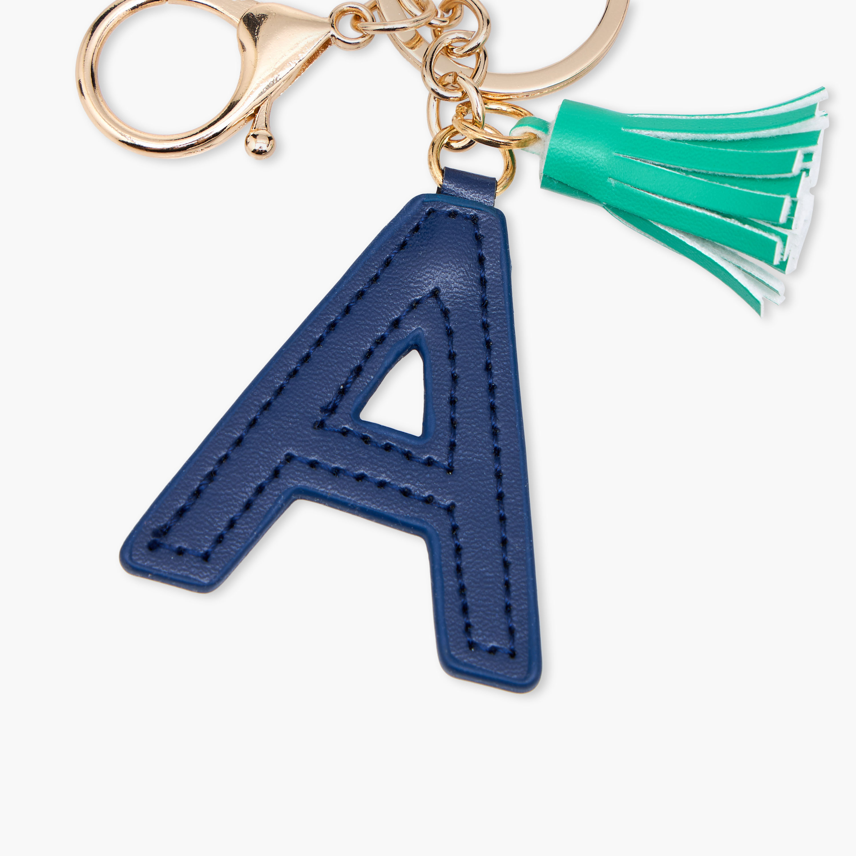 Initial "A" Accent Keychain with Lobster Hook and Tassel Charm-girls-accessories-keyringsandbagcharms-image-3