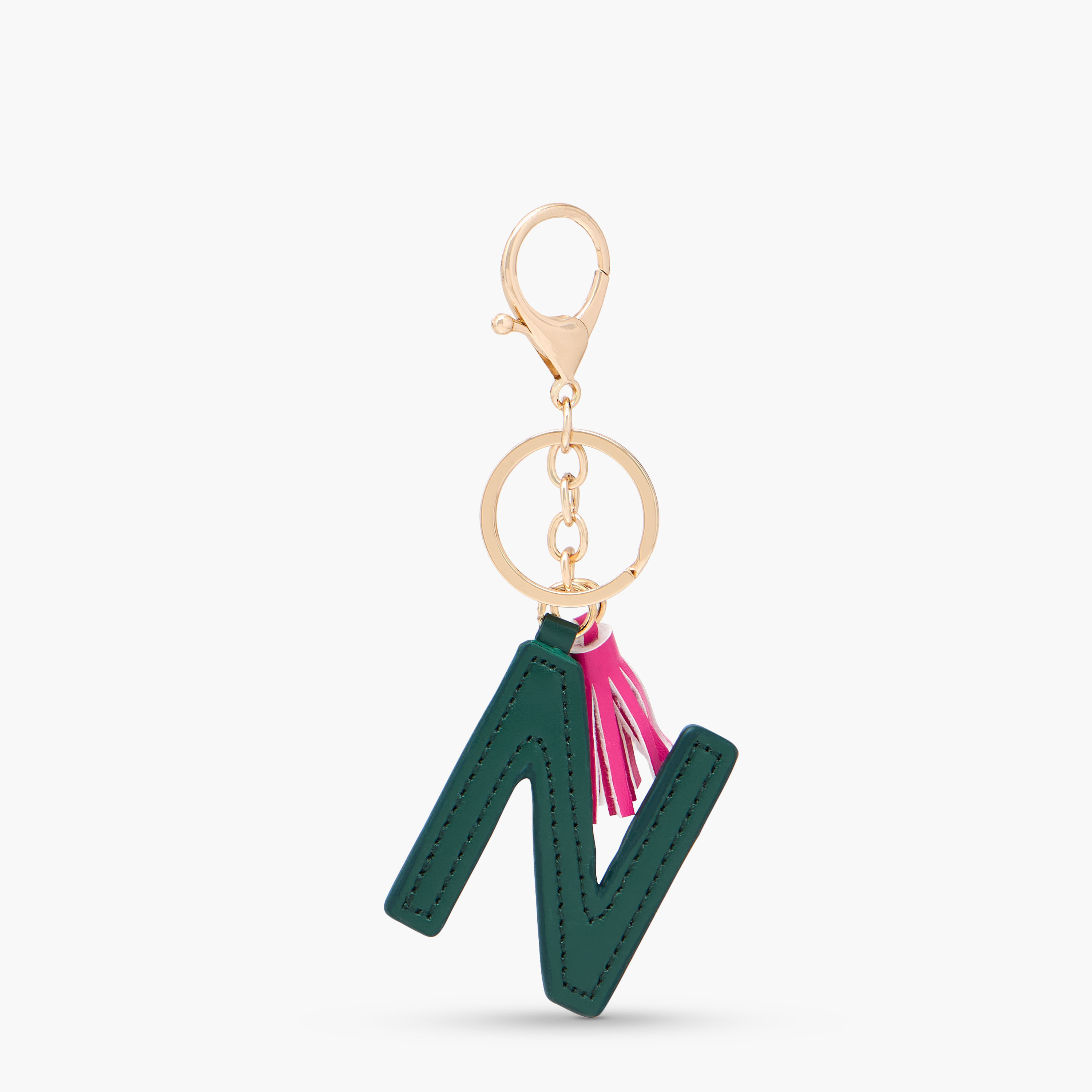 Initial "N" Accent Keychain with Lobster Hook and Tassel Charm-girls-accessories-keyringsandbagcharms-image-1