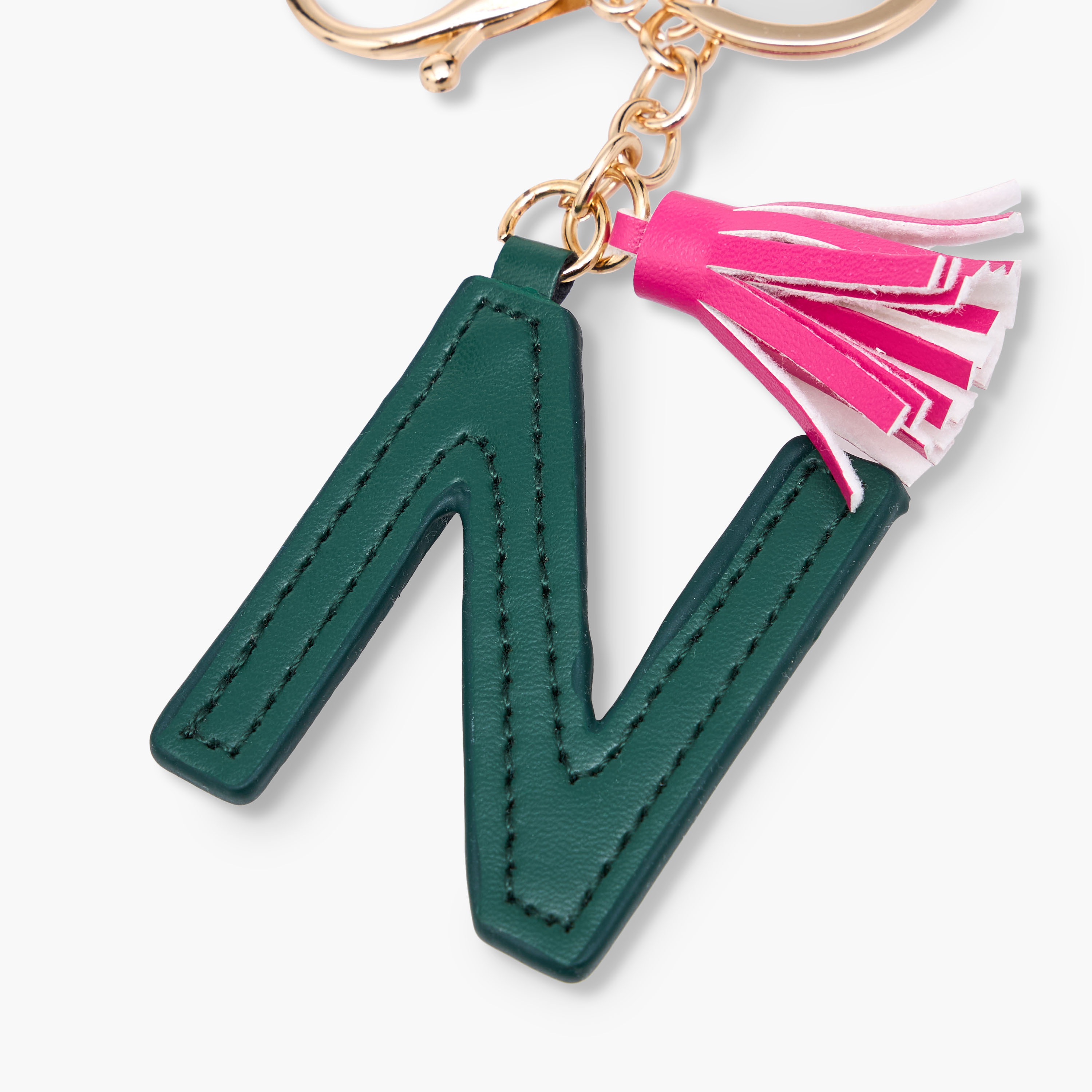 Initial "N" Accent Keychain with Lobster Hook and Tassel Charm-girls-accessories-keyringsandbagcharms-image-3