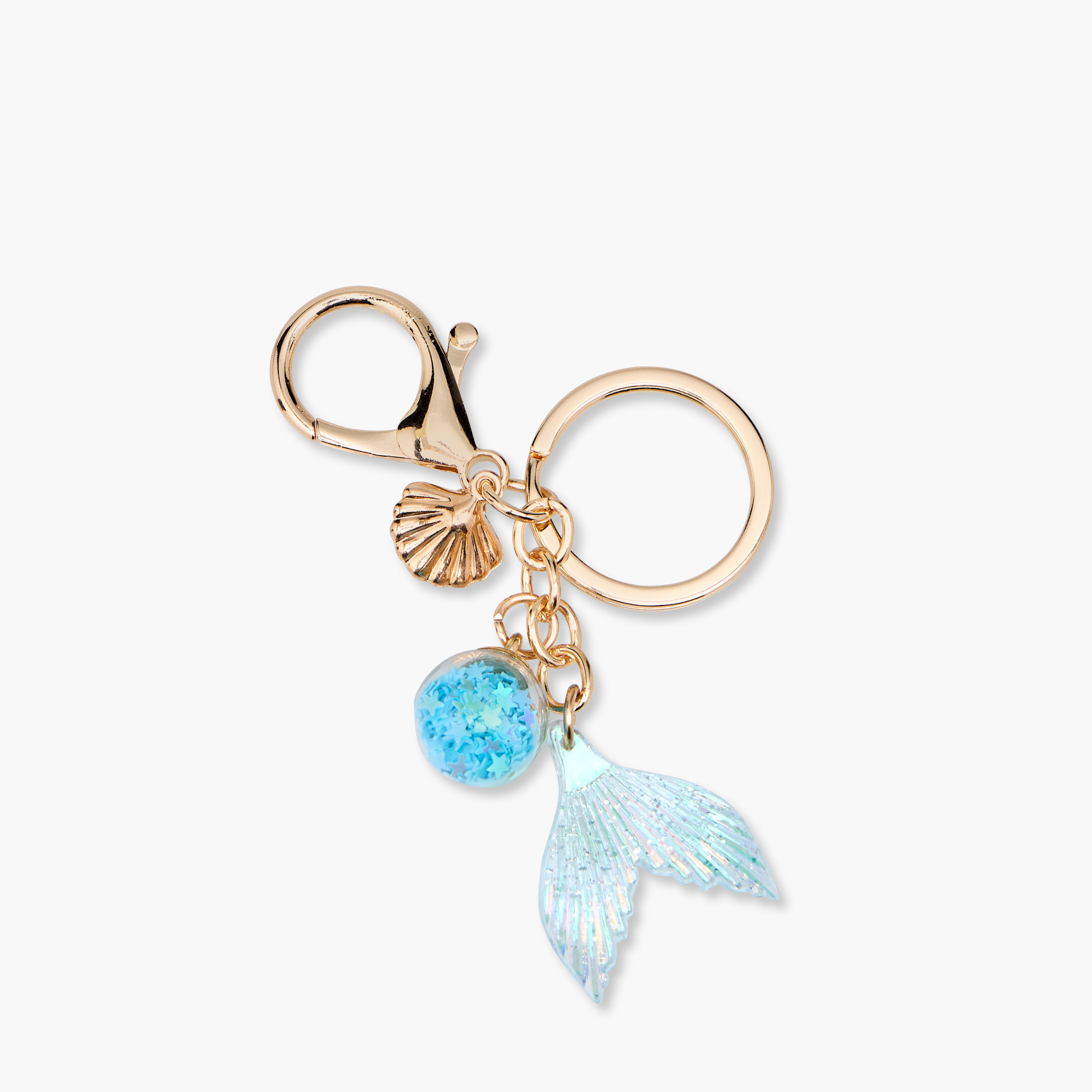 Mermaid Tail Accent Keychain with Lobster Hook-girls-accessories-keyringsandbagcharms-image-2