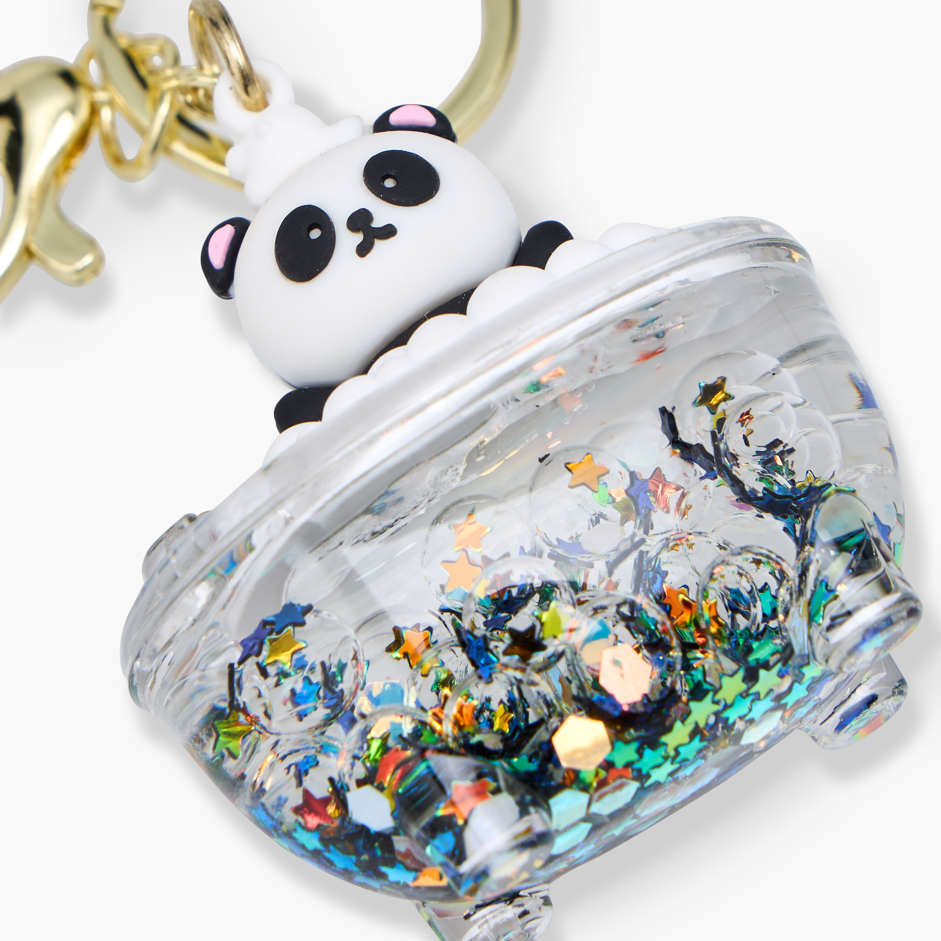 Panda with Bubbles Accent Keychain with Lobster Hook-girls-accessories-keyringsandbagcharms-image-3