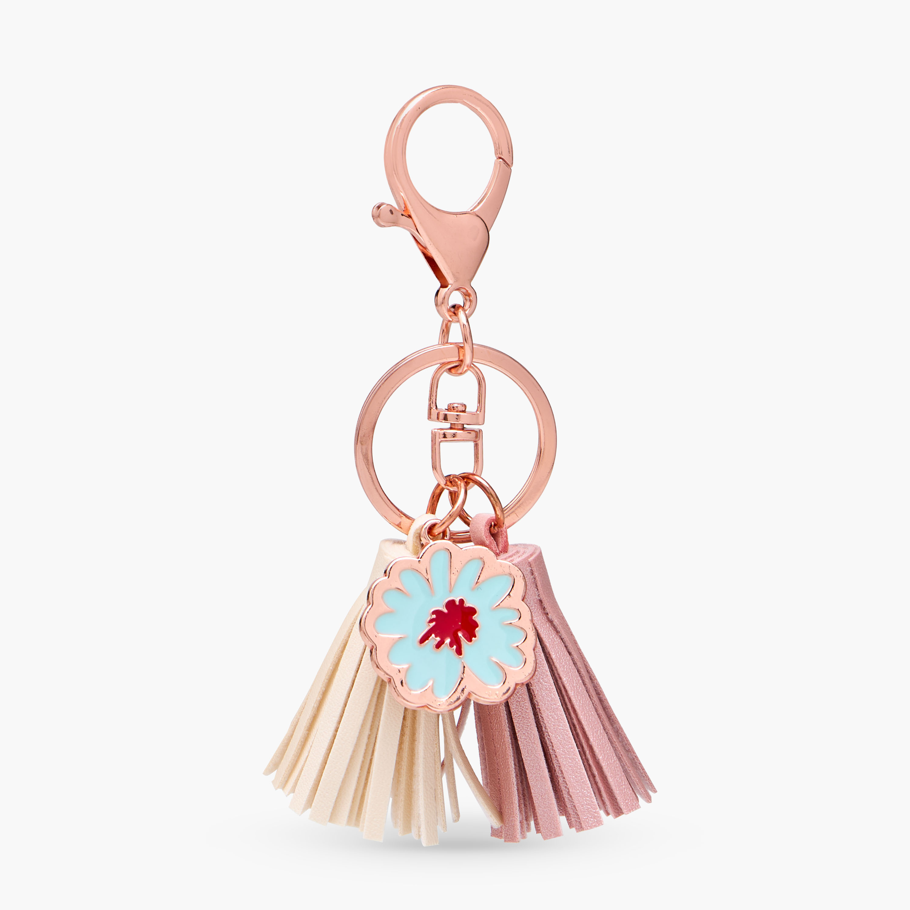 Flower Charm Keyring with Tassels and Lobster Hook-girls-accessories-keyringsandbagcharms-image-2