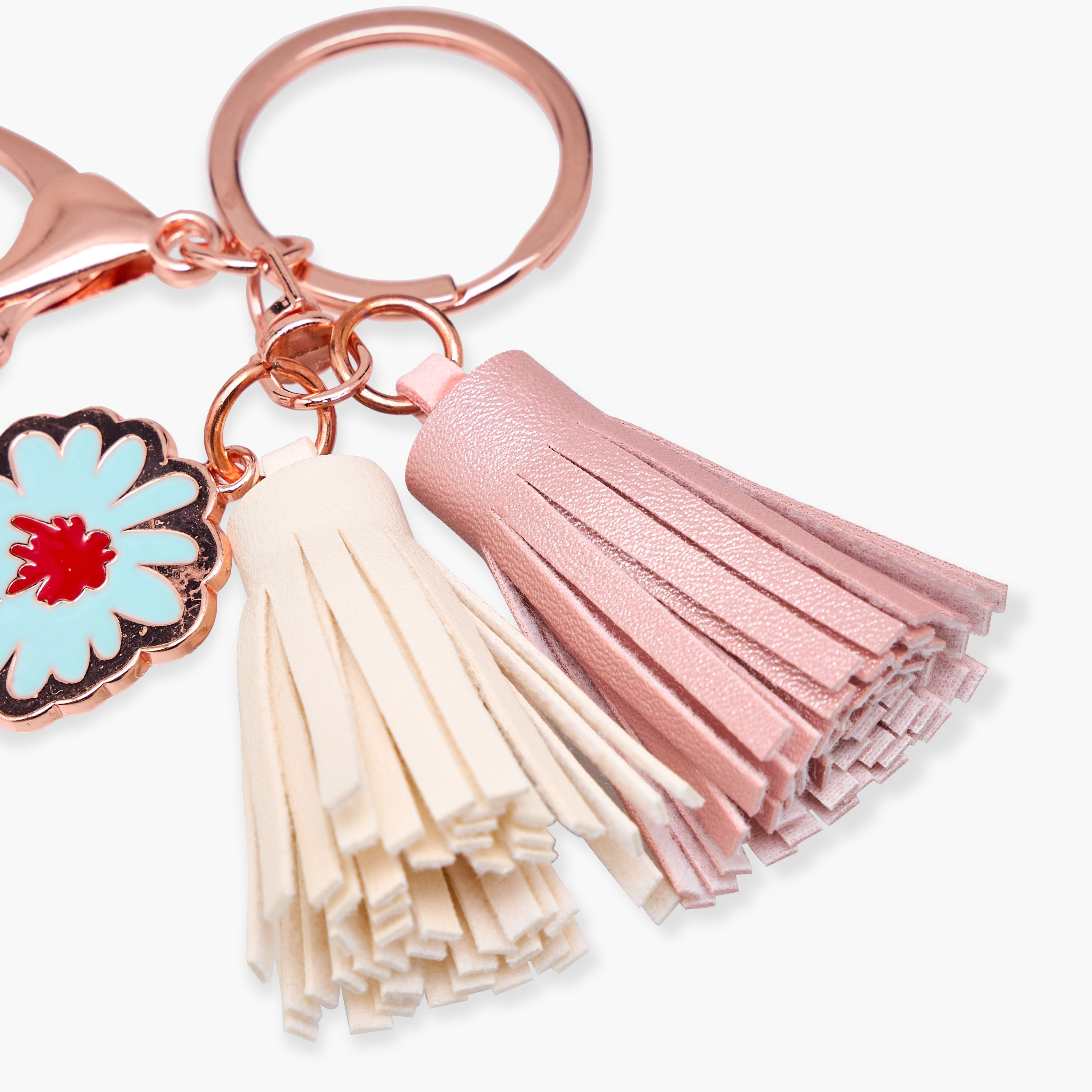 Flower Charm Keyring with Tassels and Lobster Hook-girls-accessories-keyringsandbagcharms-image-3