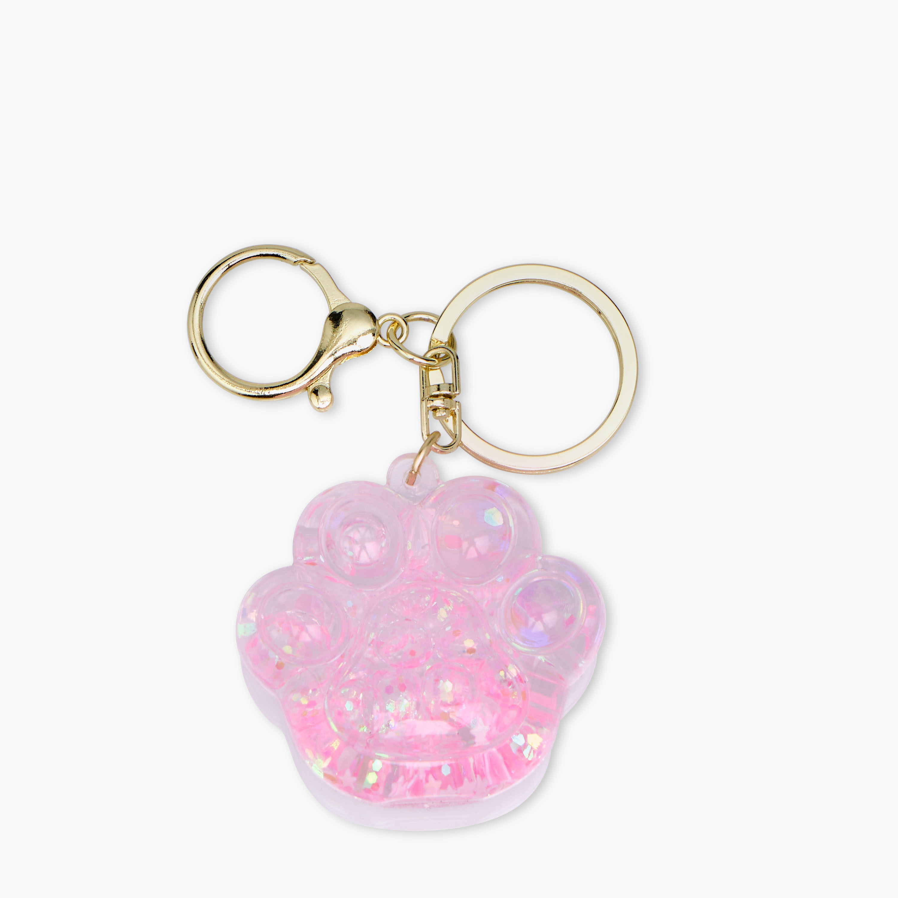 Paw Liquid Keychain with Lobster Hook-girls-accessories-keyringsandbagcharms-image-2