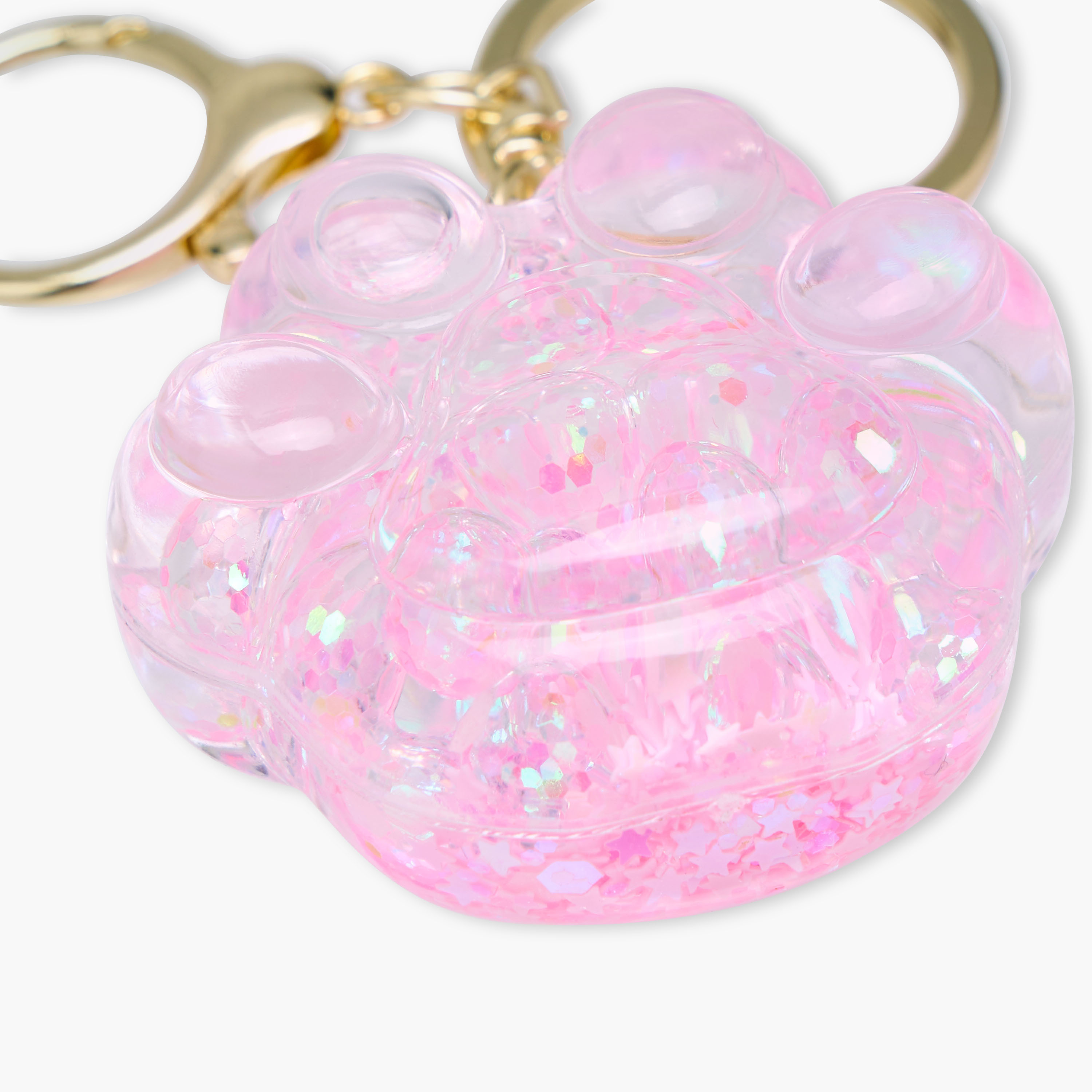 Paw Liquid Keychain with Lobster Hook-girls-accessories-keyringsandbagcharms-image-3