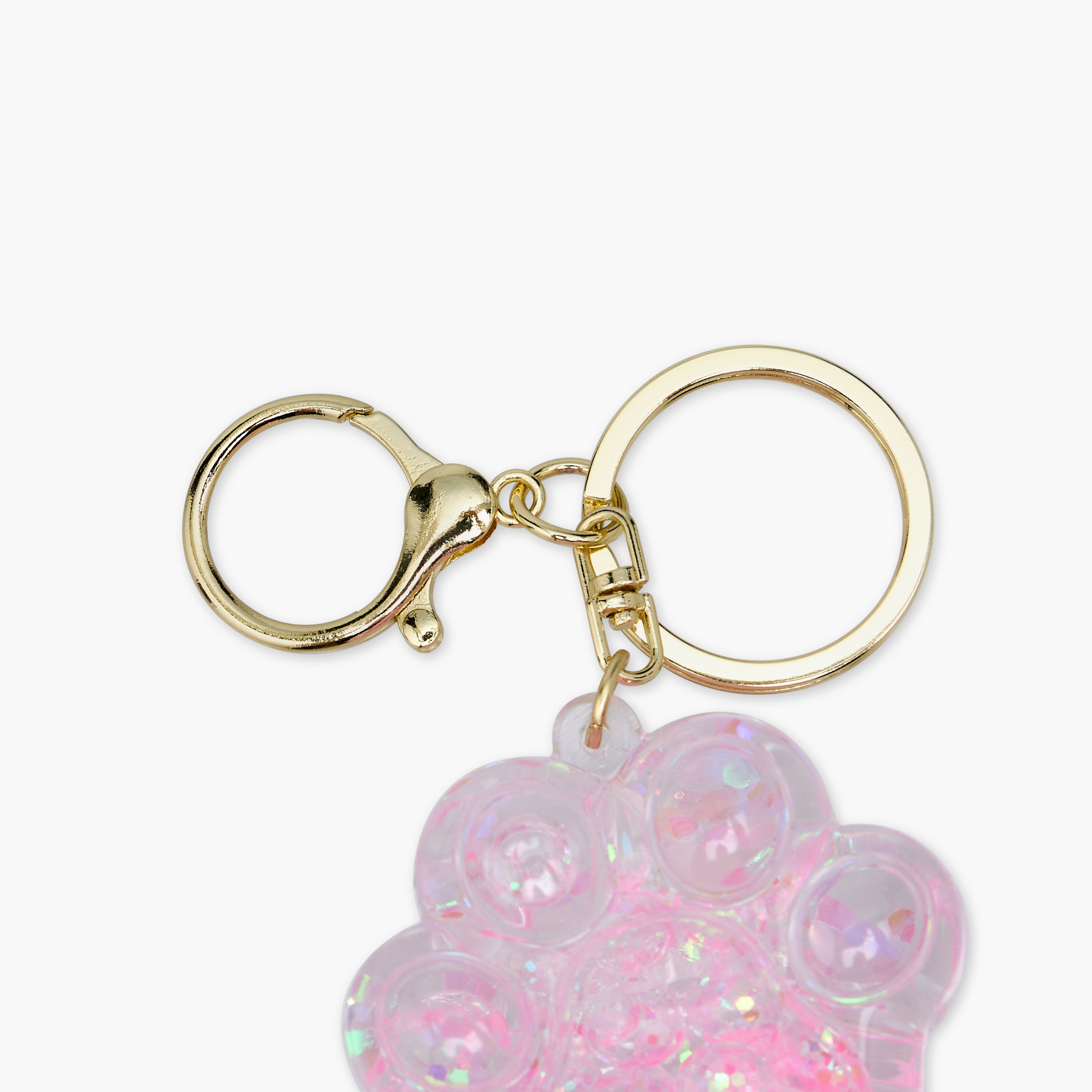 Paw Liquid Keychain with Lobster Hook-girls-accessories-keyringsandbagcharms-image-4