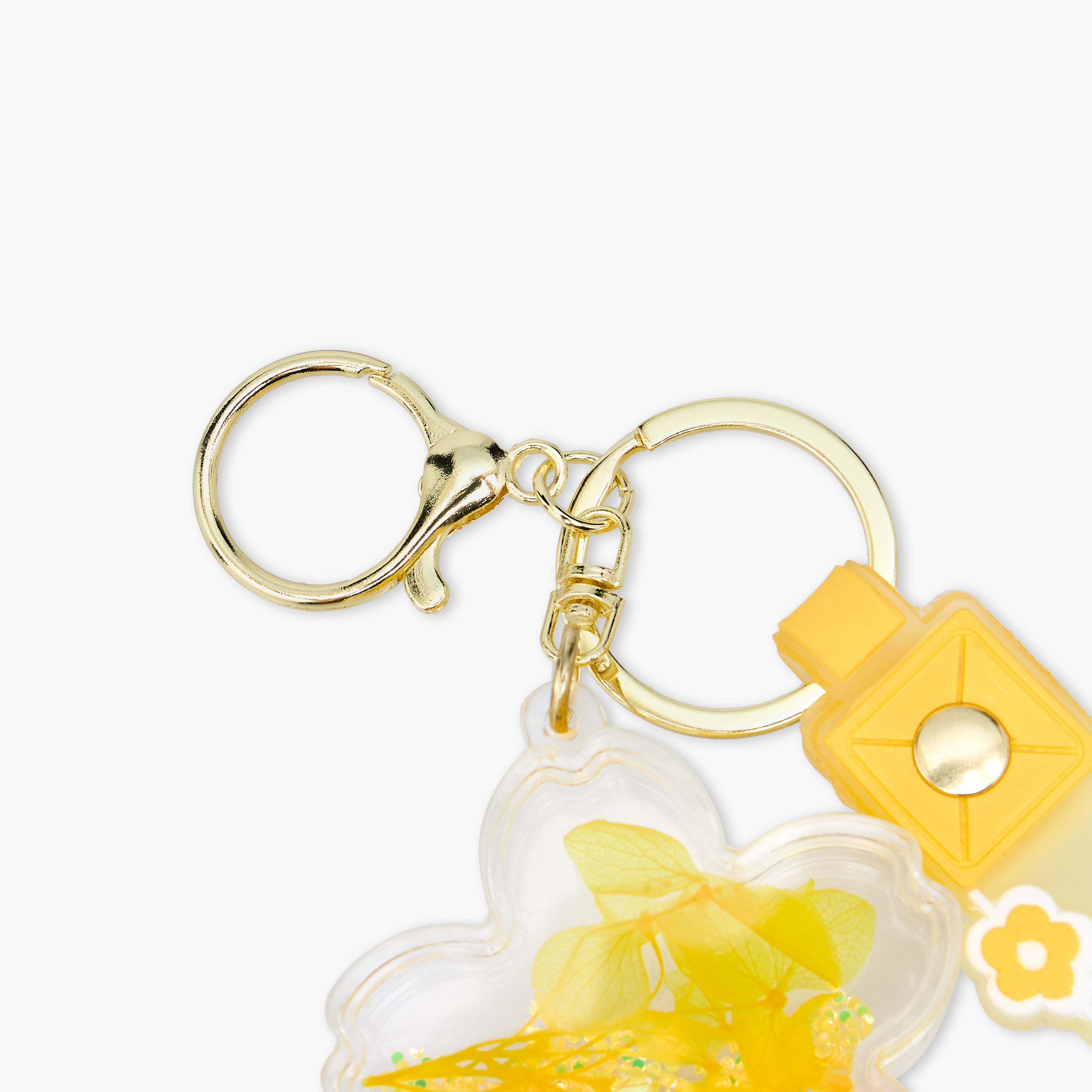 Floral Textured Keychain with Strap and Lobster Hook-girls-accessories-keyringsandbagcharms-image-4