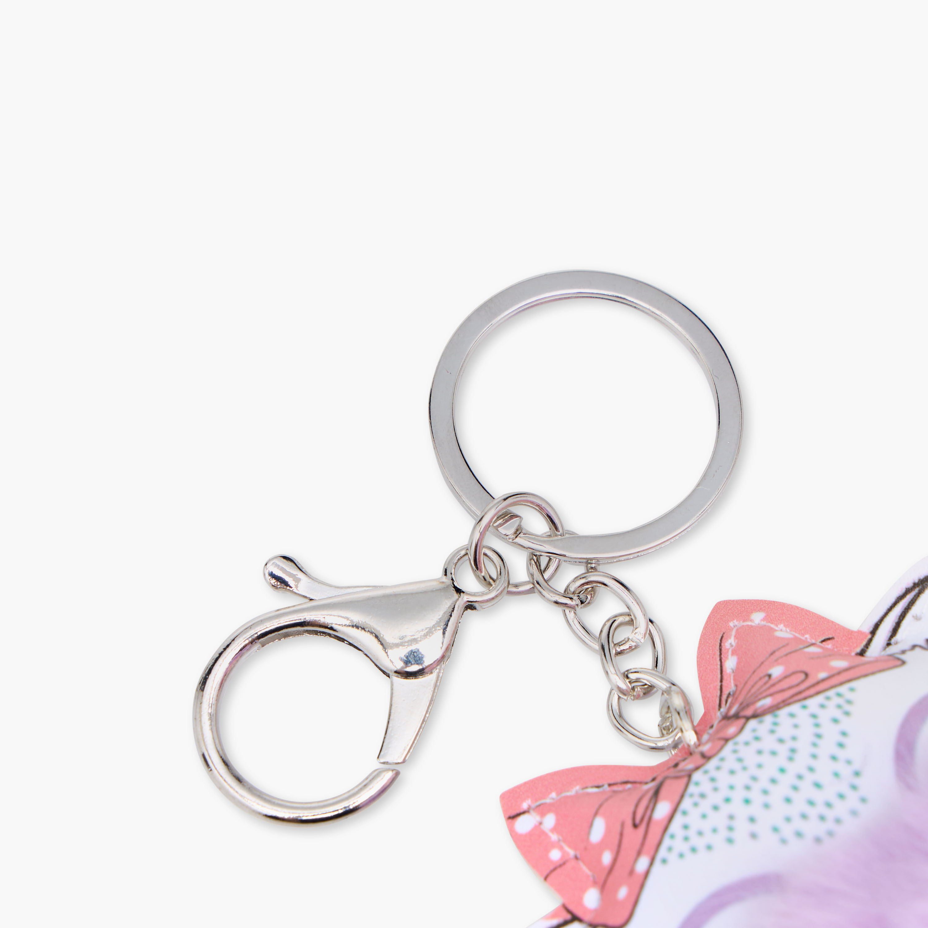 Cat Charm Keyring with Pom Pom and Lobster Hook-girls-accessories-keyringsandbagcharms-image-4