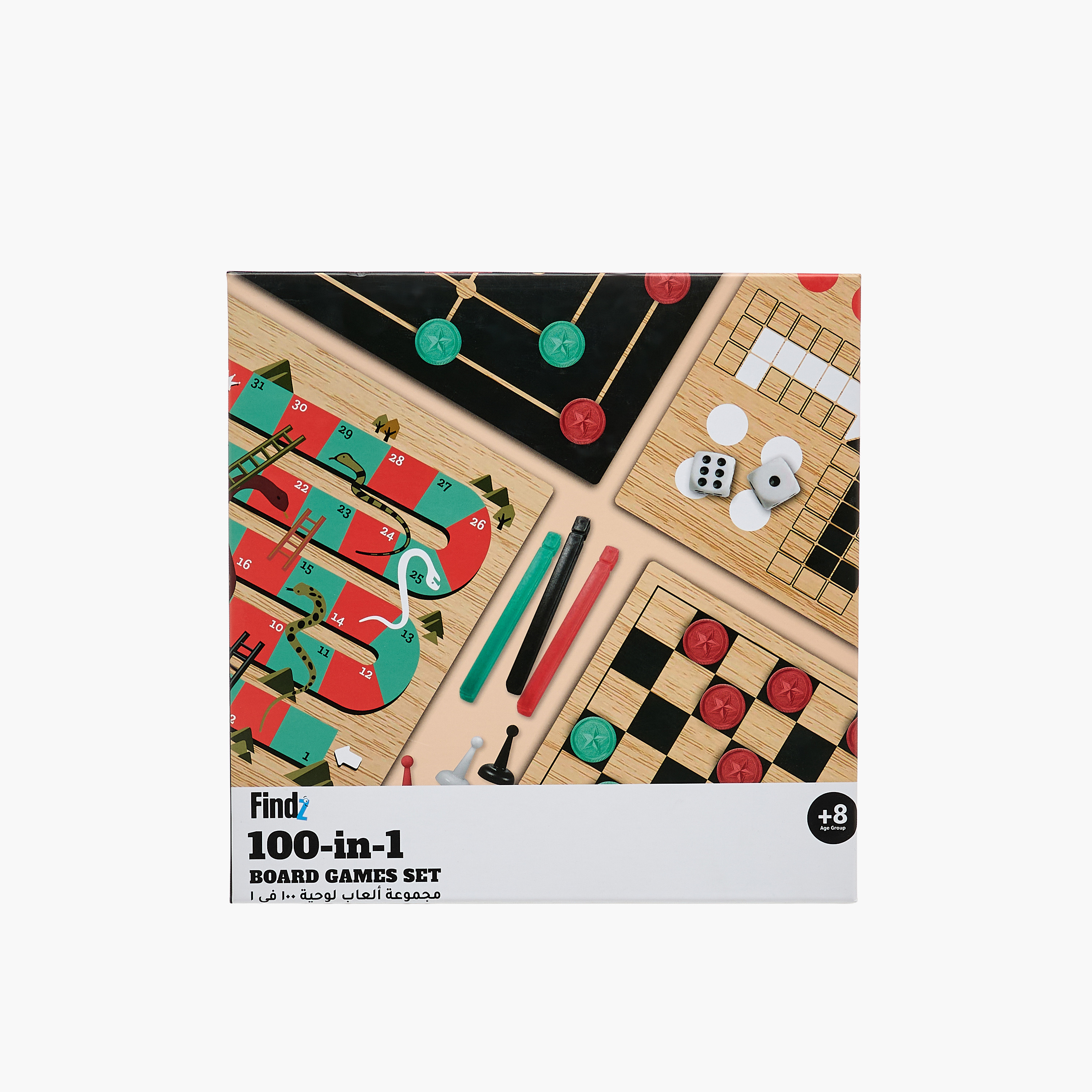 مجموعة ألعاب لوحية 100 في 1 من فايندز-school-stationery-accessories-image-14