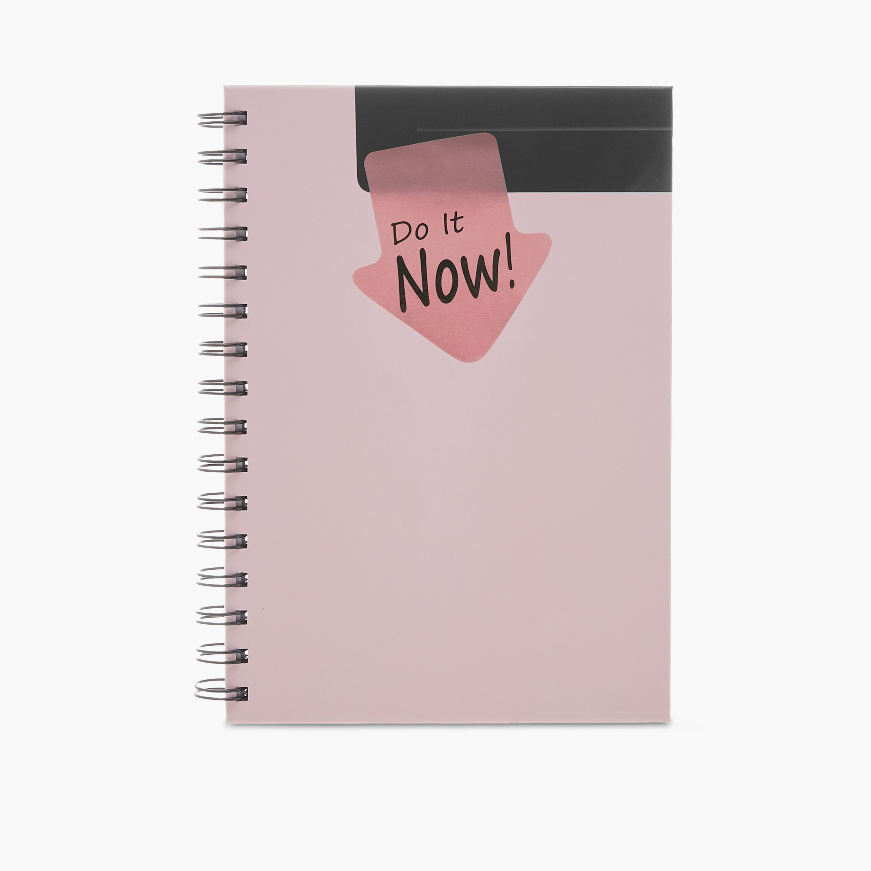 Slogan Print A5 Hardbound Spiral Notebook-school-stationery-notebooks-image-1