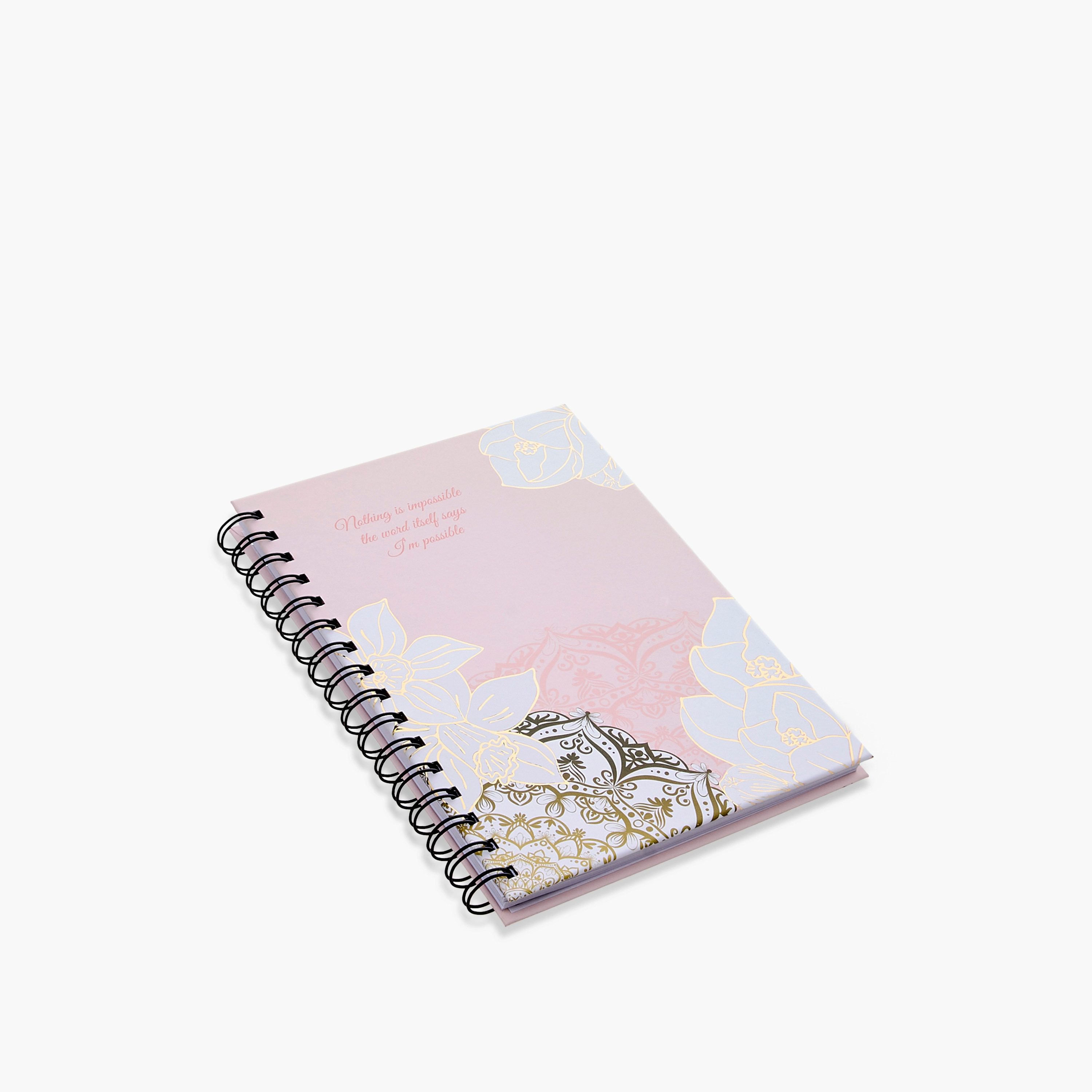 Slogan Print A5 Hardbound Spiral Notebook-school-stationery-notebooks-image-2