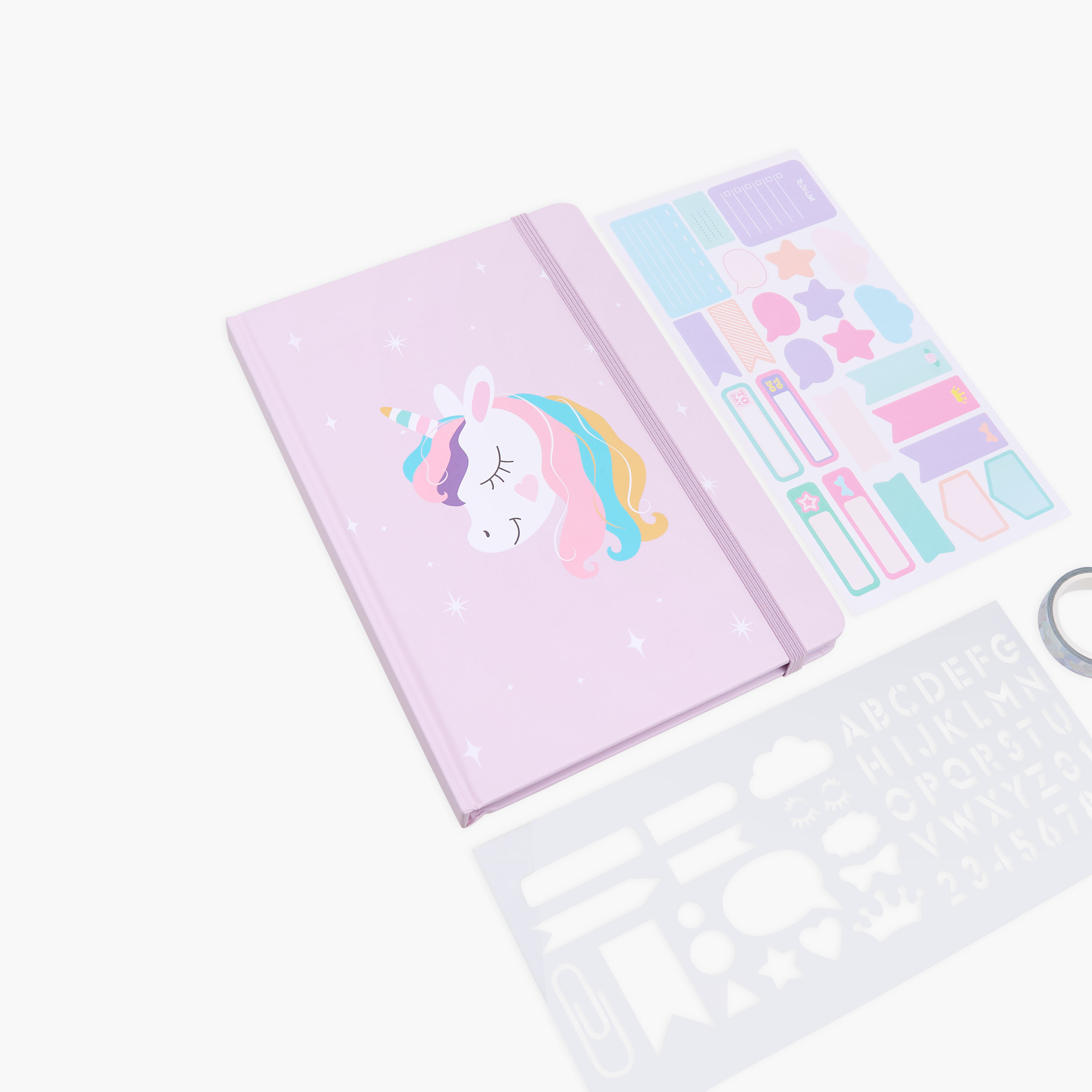 Unicorn Print 4-Piece Assorted Stationery Set-school-stationery-sets-image-2