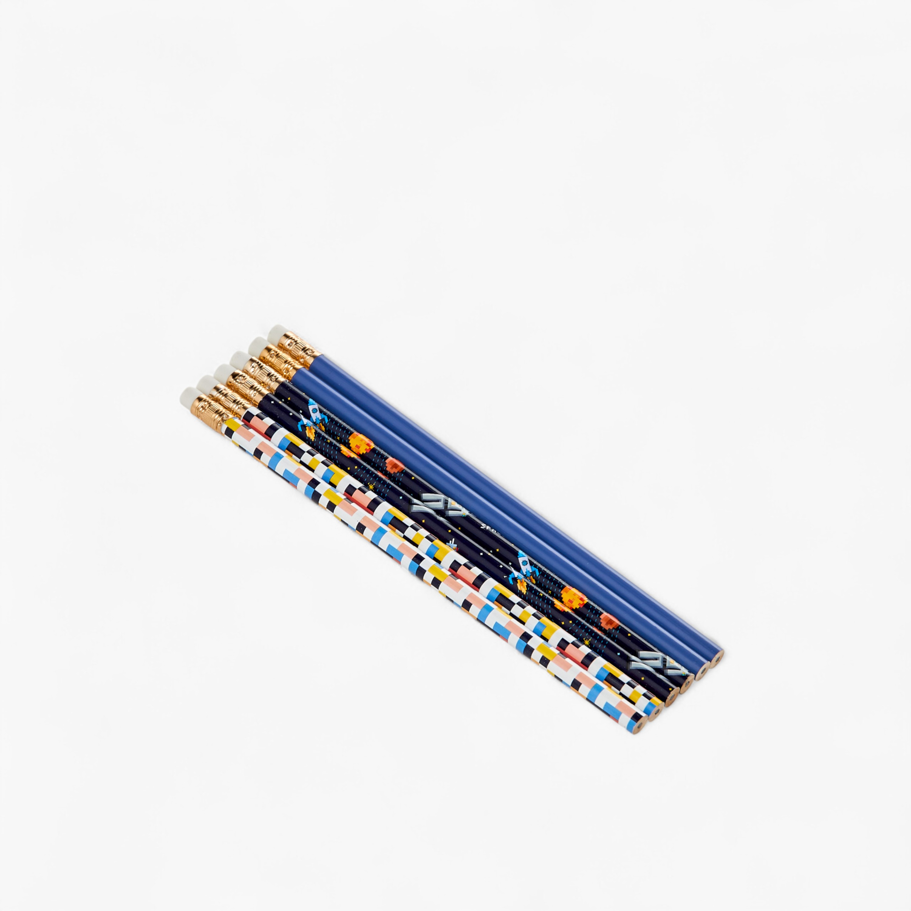 Assorted 6-Piece Rubber Back Pencil-school-stationery-pensandpencils-image-2