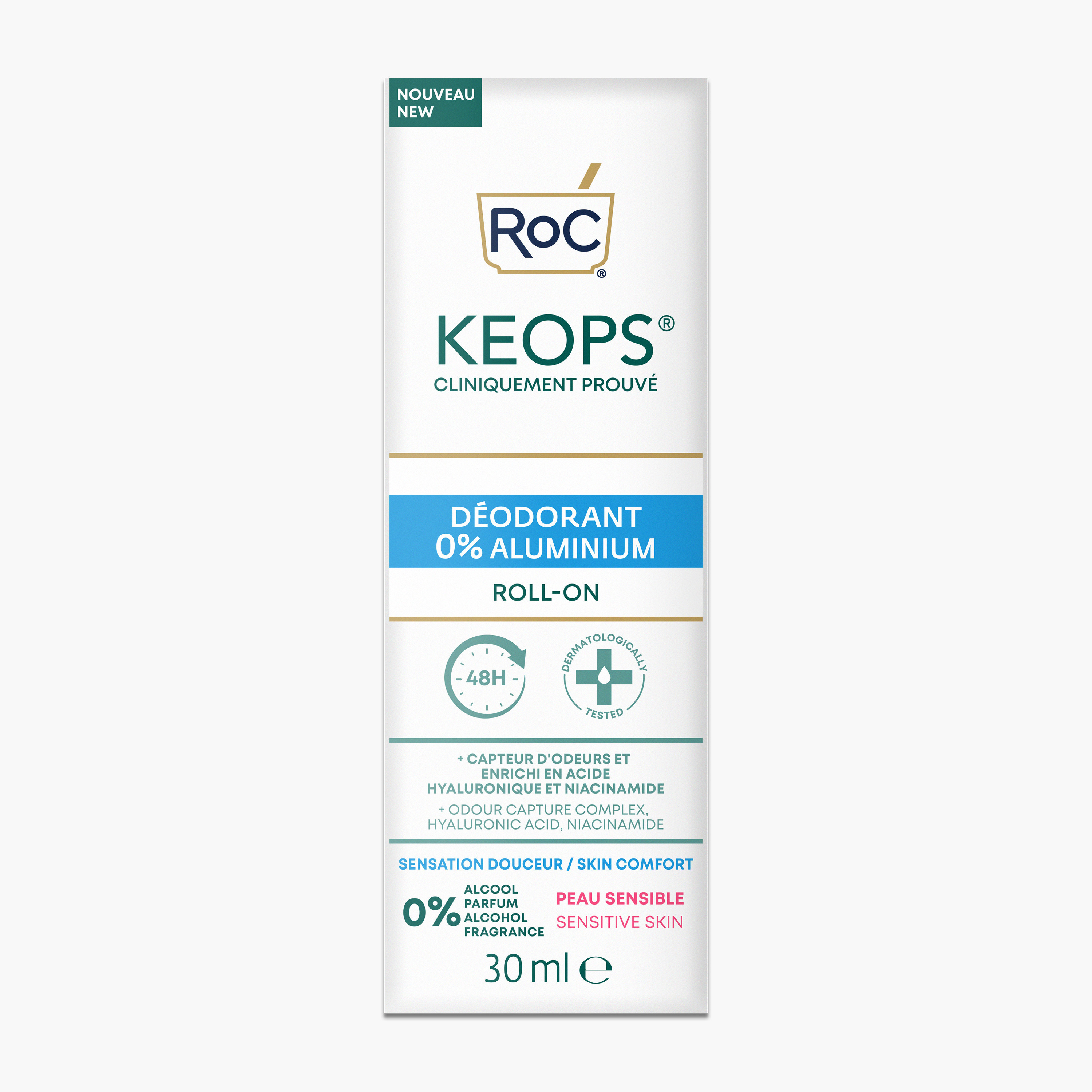 ROC Keops 0% Aluminum Roll-On Deodorant - 30 ml-beautyandpersonalcare-fragrance-unisex-image-1