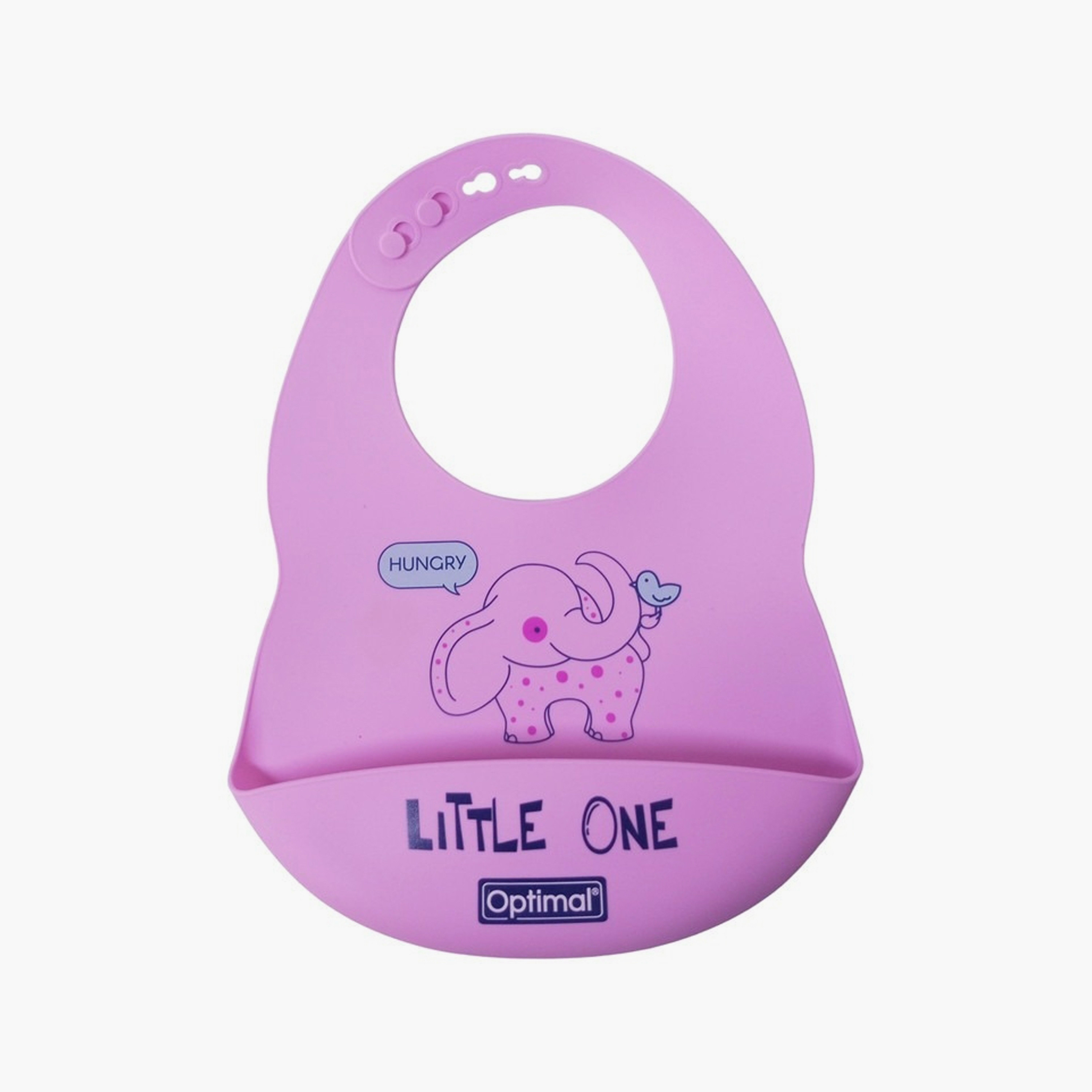 Optimal Silicone Easy-Clean Baby Bib - Pink-baby-feeding-bibs-image-1