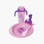 Optimal Non-Slip Plate, Spoon & Sippy Cup Feeding Set - Pink-baby-feeding-mealtimeessentials-image-1