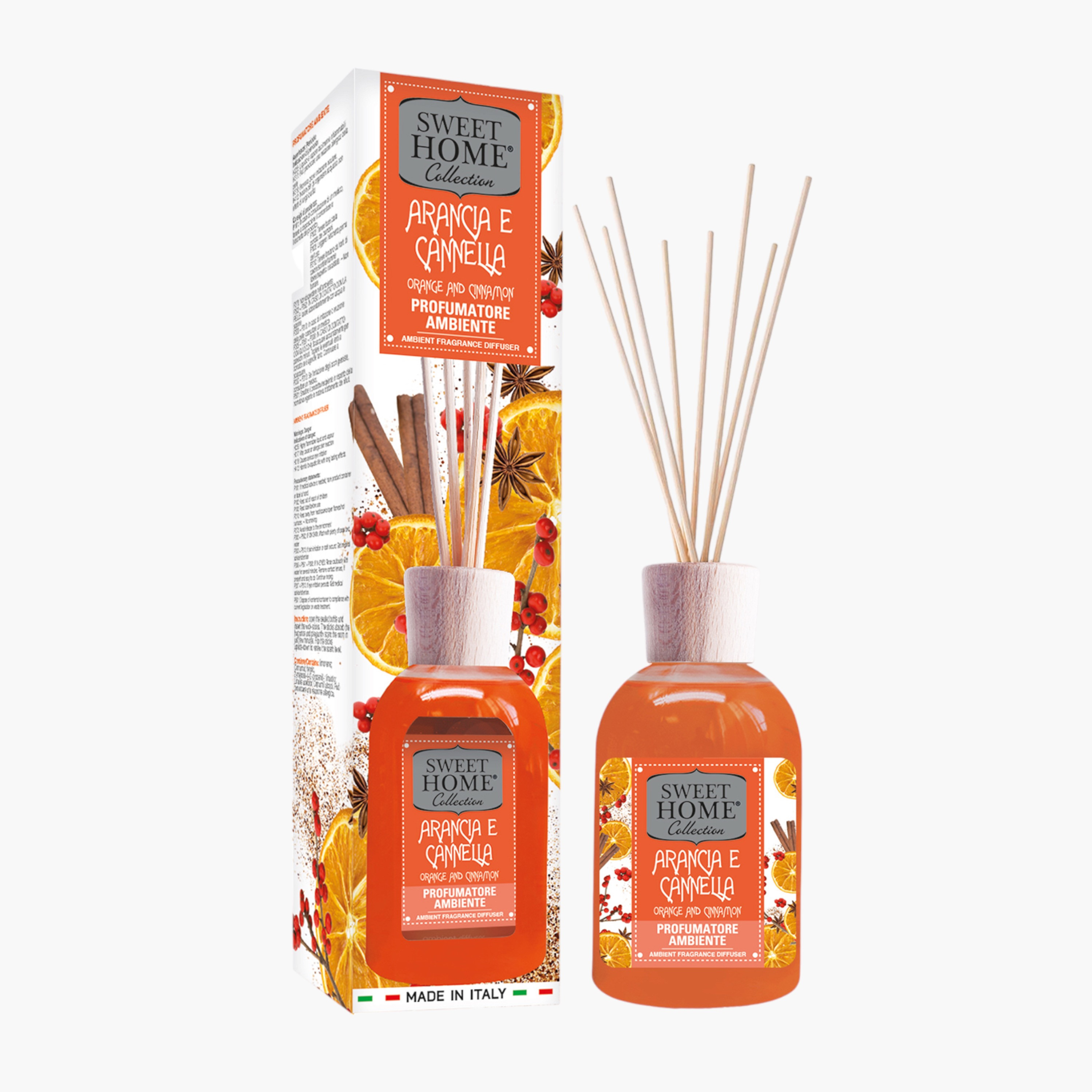 موزع عطور أعواد البرتقال والقرفة من سويت هوم - 250 مل-household-homefragrance-reeddiffusers-image-1