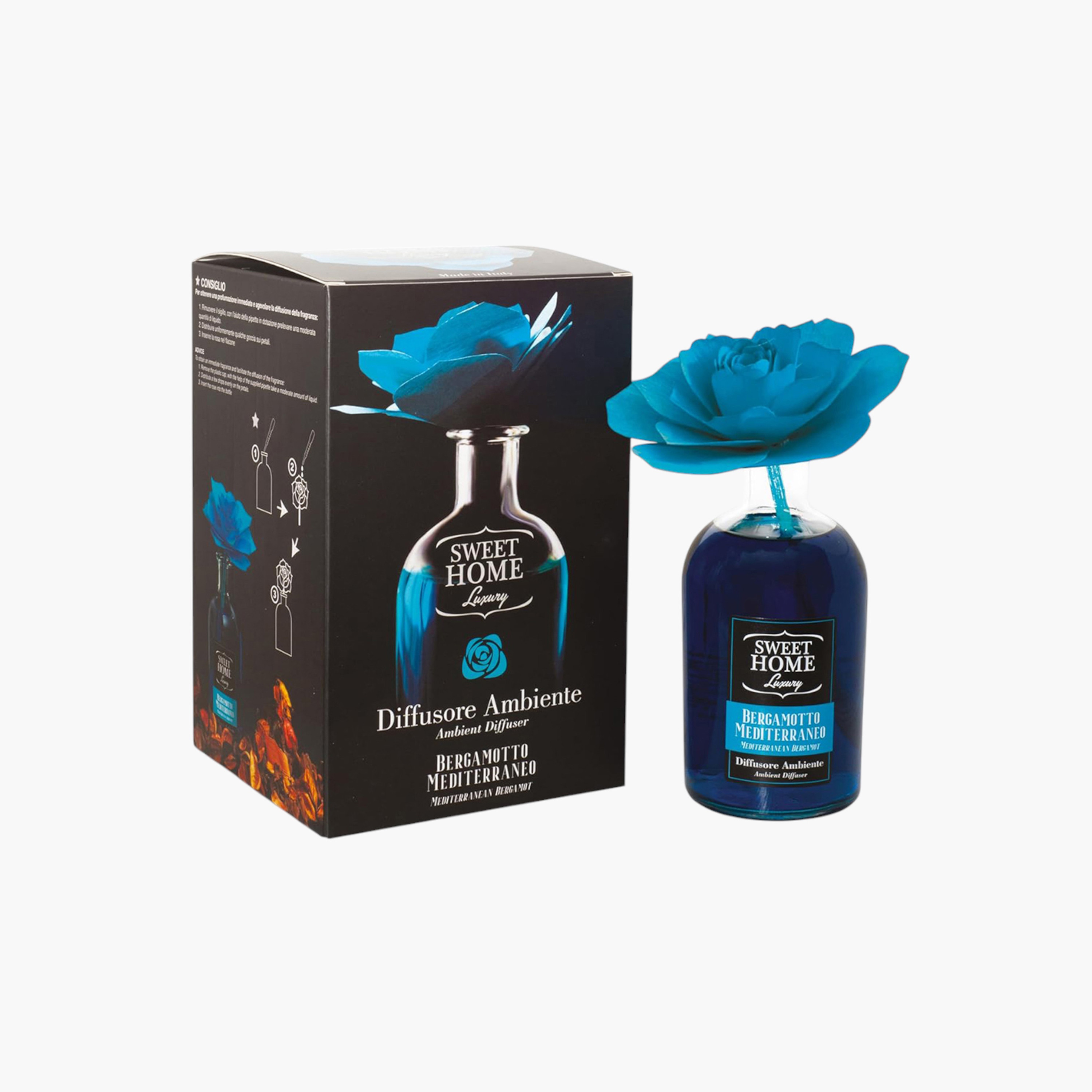 Sweet Home Mediterranean Bergamot Luxury Reed Diffuser - 250 ml-household-homefragrance-reeddiffusers-image-1