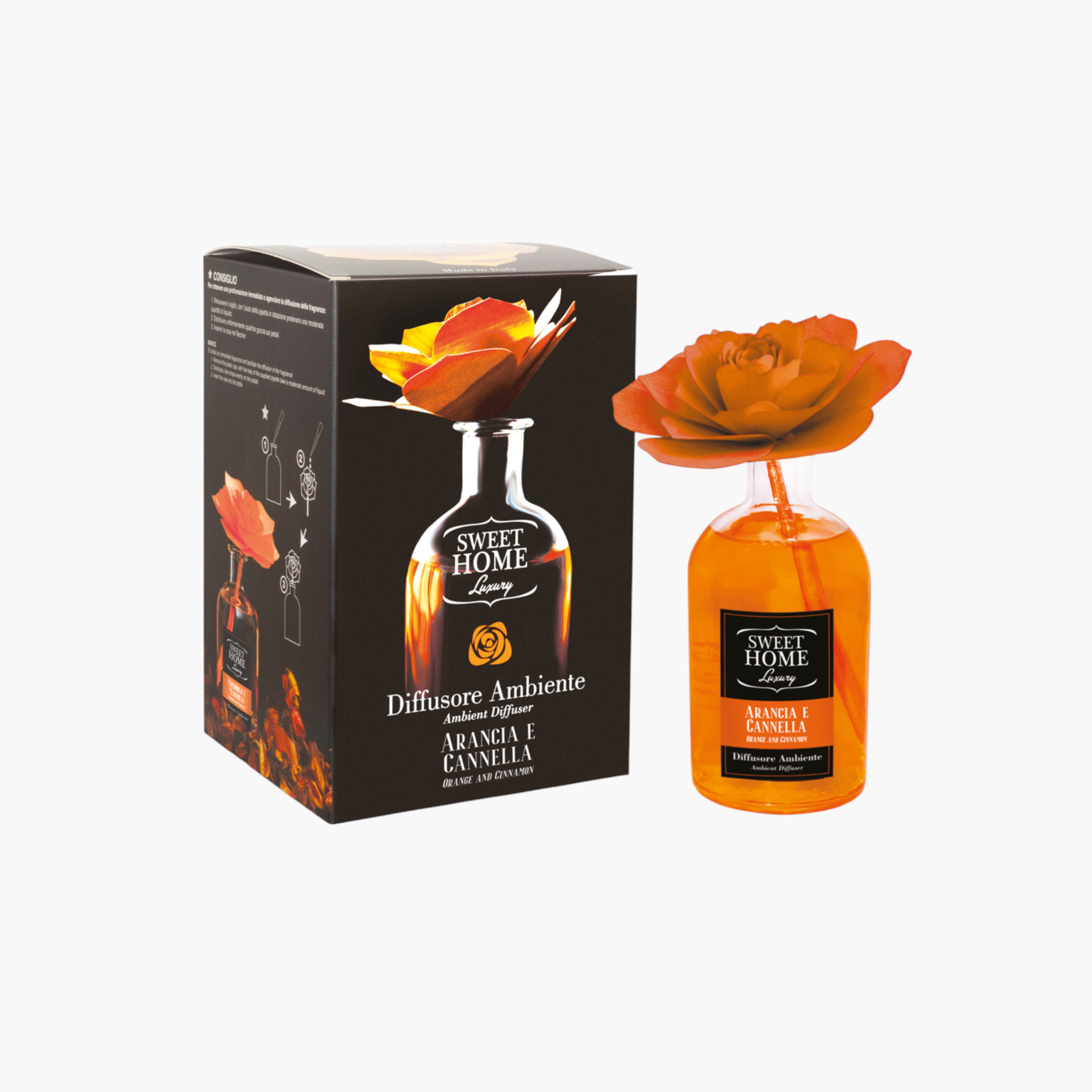 موزع عطور فاخر بالبرتقال والقرفة من سويت هوم - 250 مل-household-homefragrance-reeddiffusers-image-1