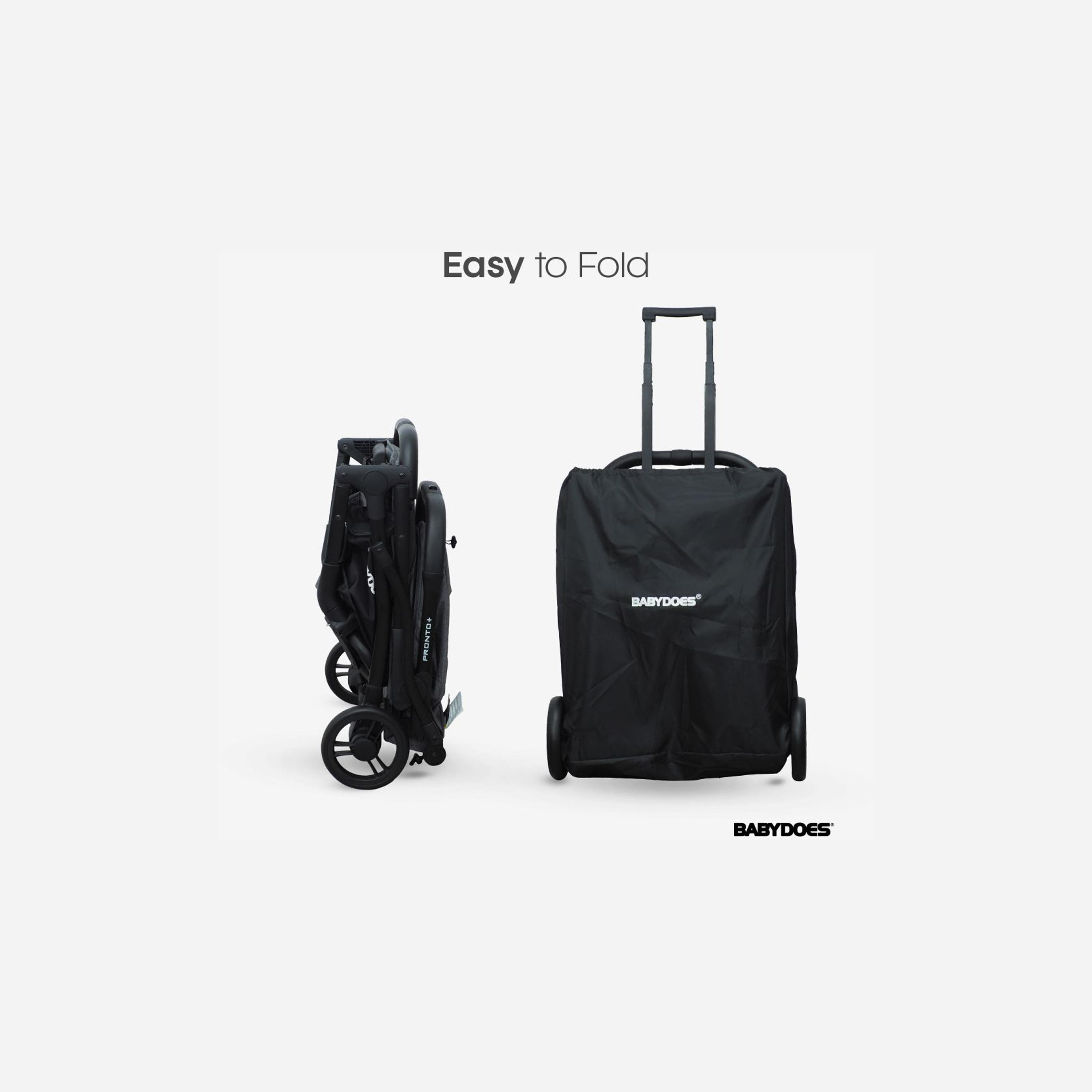 Babydoes Pronto+ Foldable Stroller with One-Click Brake System & Wide Canopy - 0-4 Years-baby-gear-strollersandprams-strollers-image-5