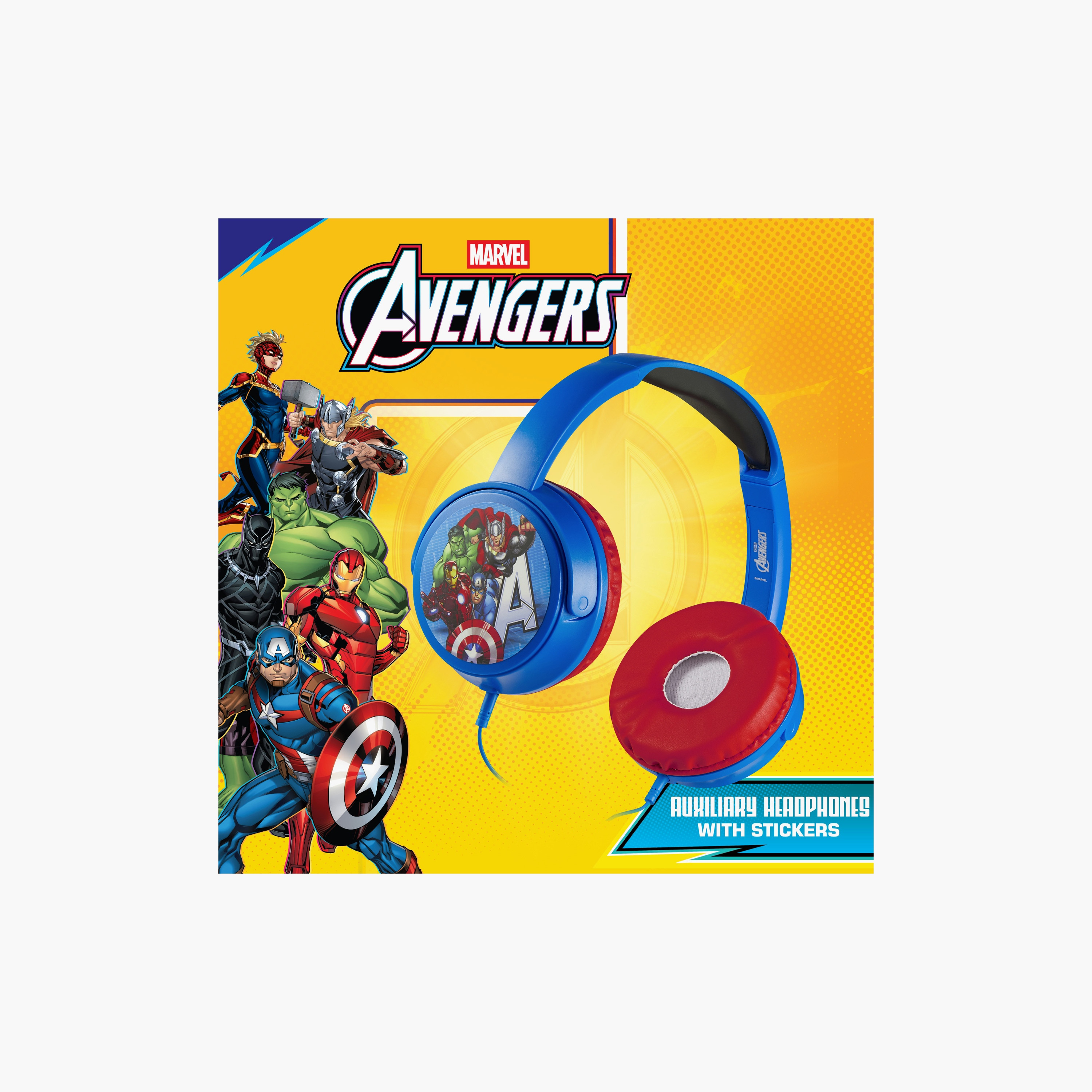 Marvel Avengers Wired Headphone with Decorative Stickers-electronics-speakers-image-13