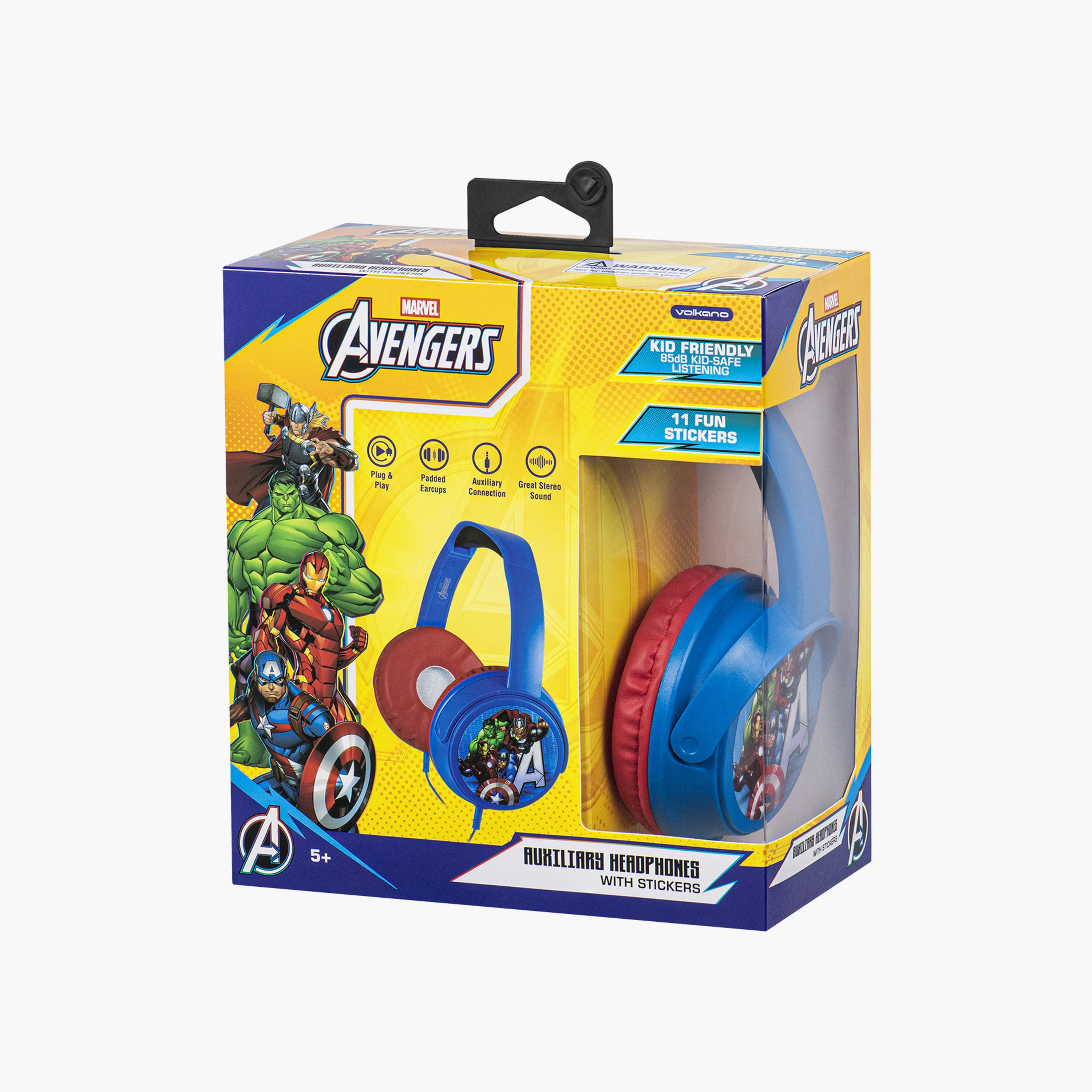 Marvel Avengers Wired Headphone with Decorative Stickers-electronics-speakers-image-6