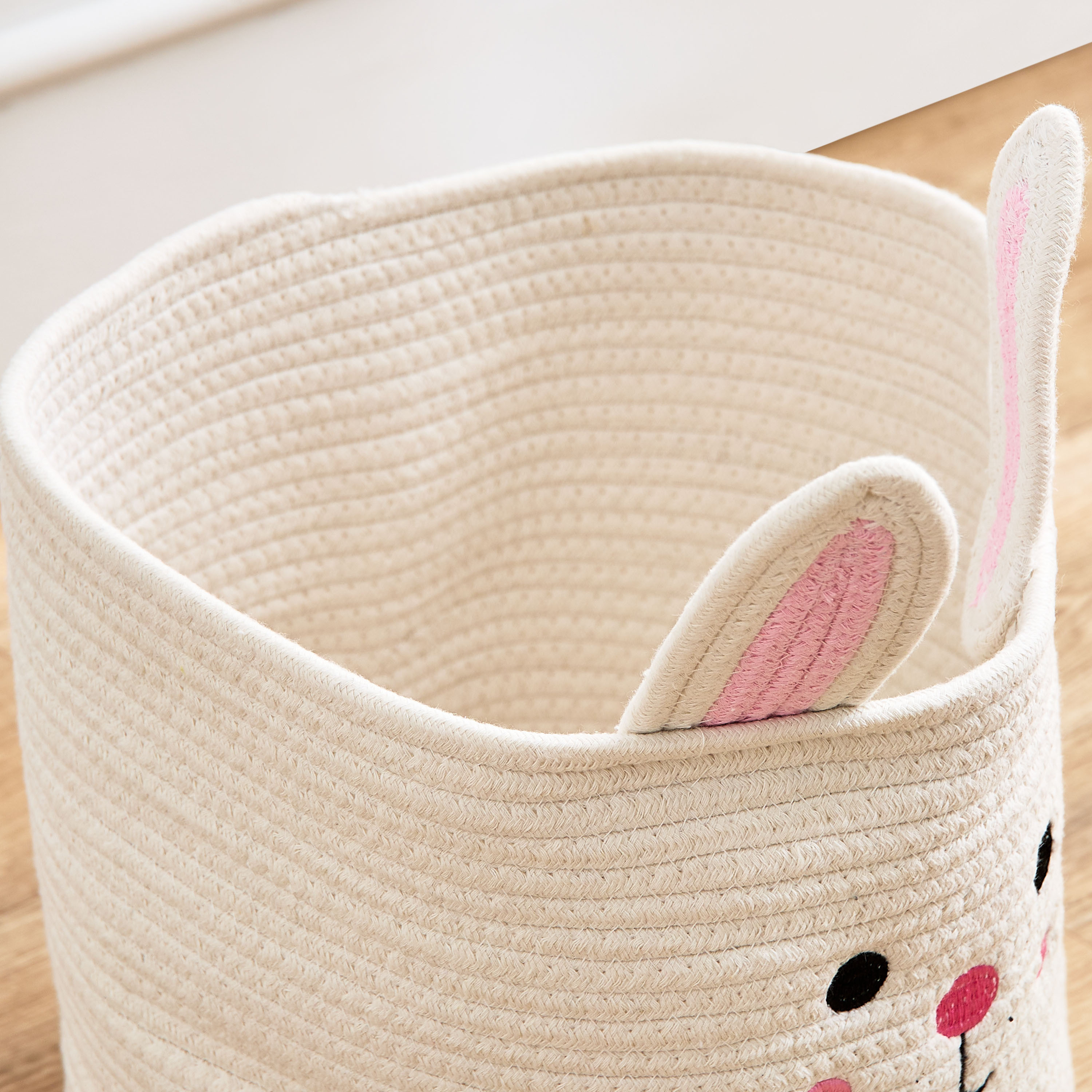 Juniors Bunny Applique Rope Storage Basket-baby-nursery-roomdecor-image-4