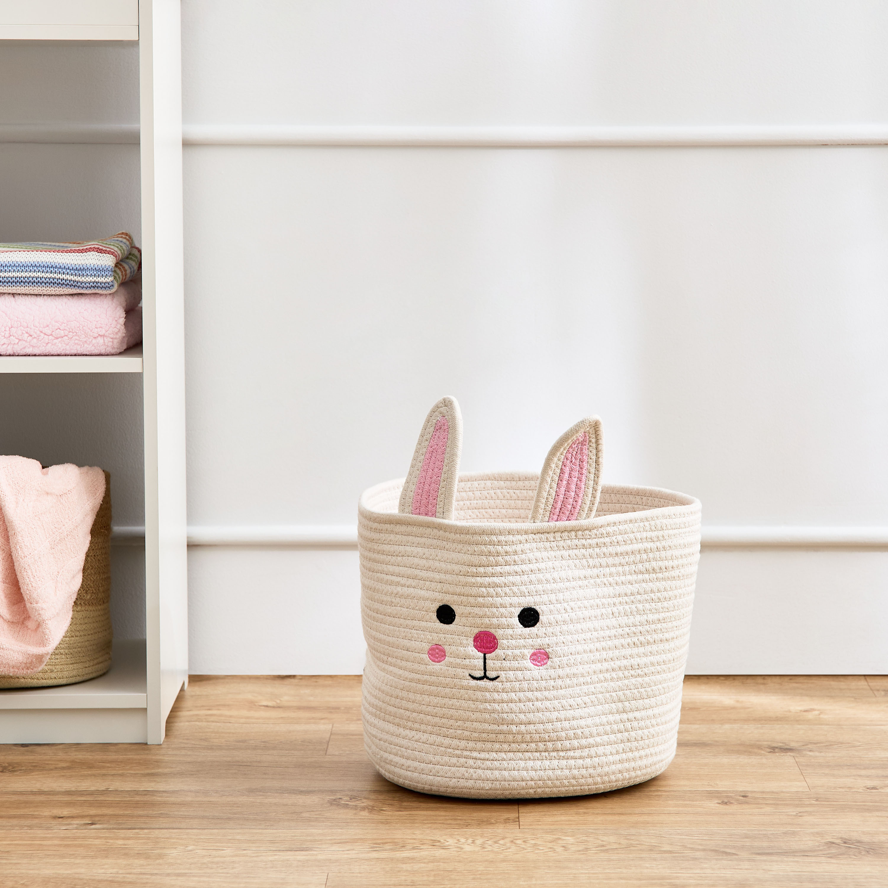 Juniors Bunny Applique Rope Storage Basket-baby-nursery-roomdecor-image-5