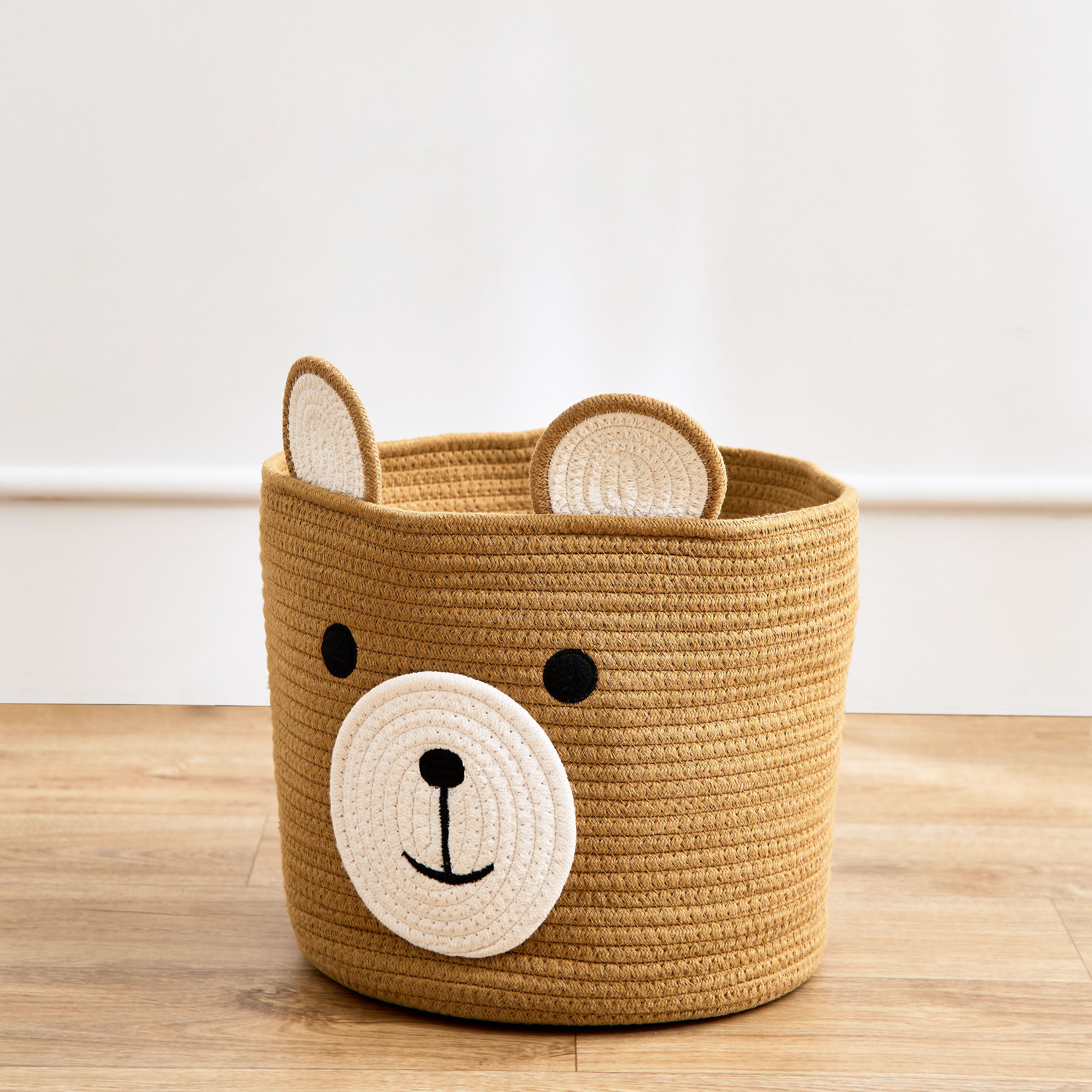 Juniors Bear Applique Rope Storage Basket-baby-nursery-roomdecor-image-2