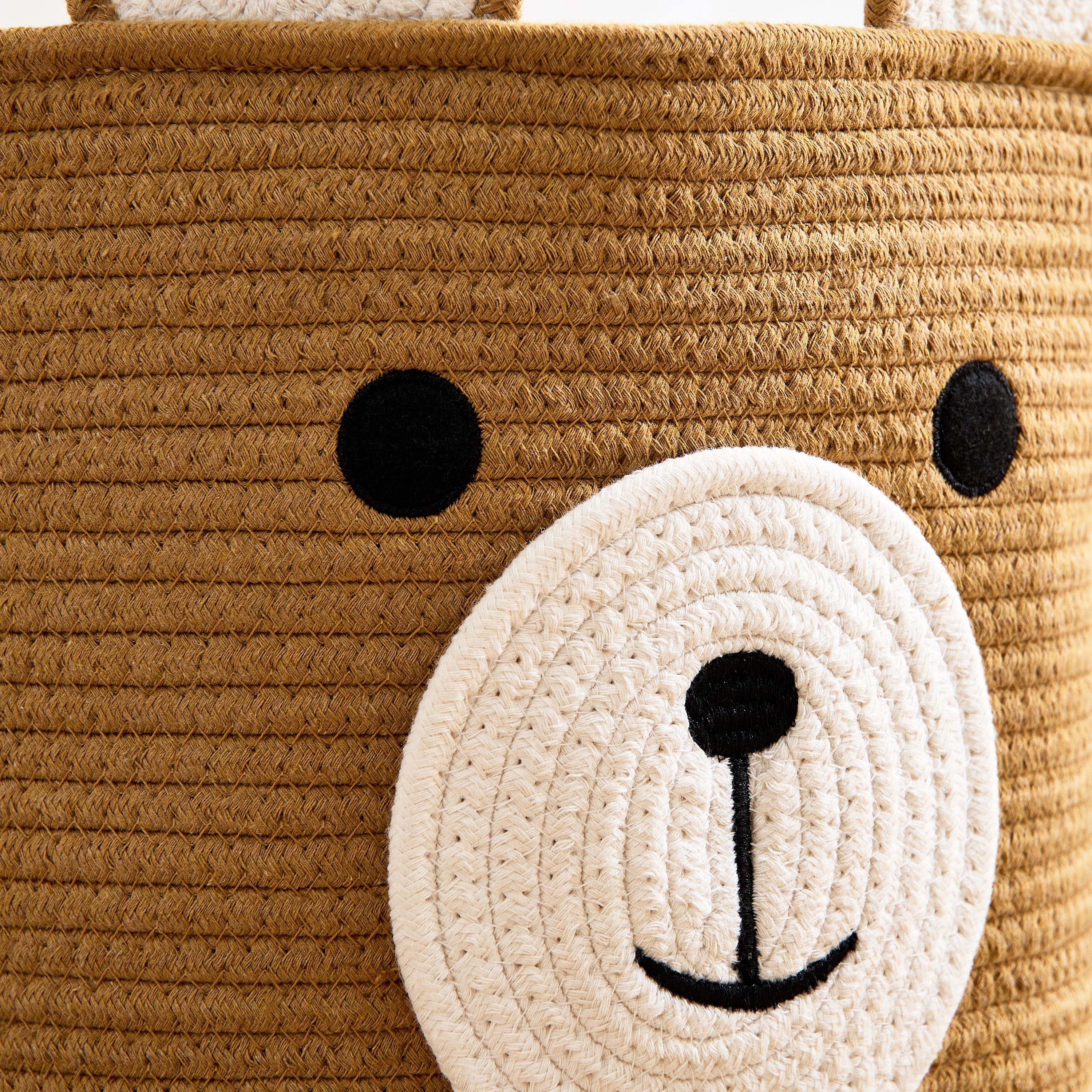 Juniors Bear Applique Rope Storage Basket-baby-nursery-roomdecor-image-3